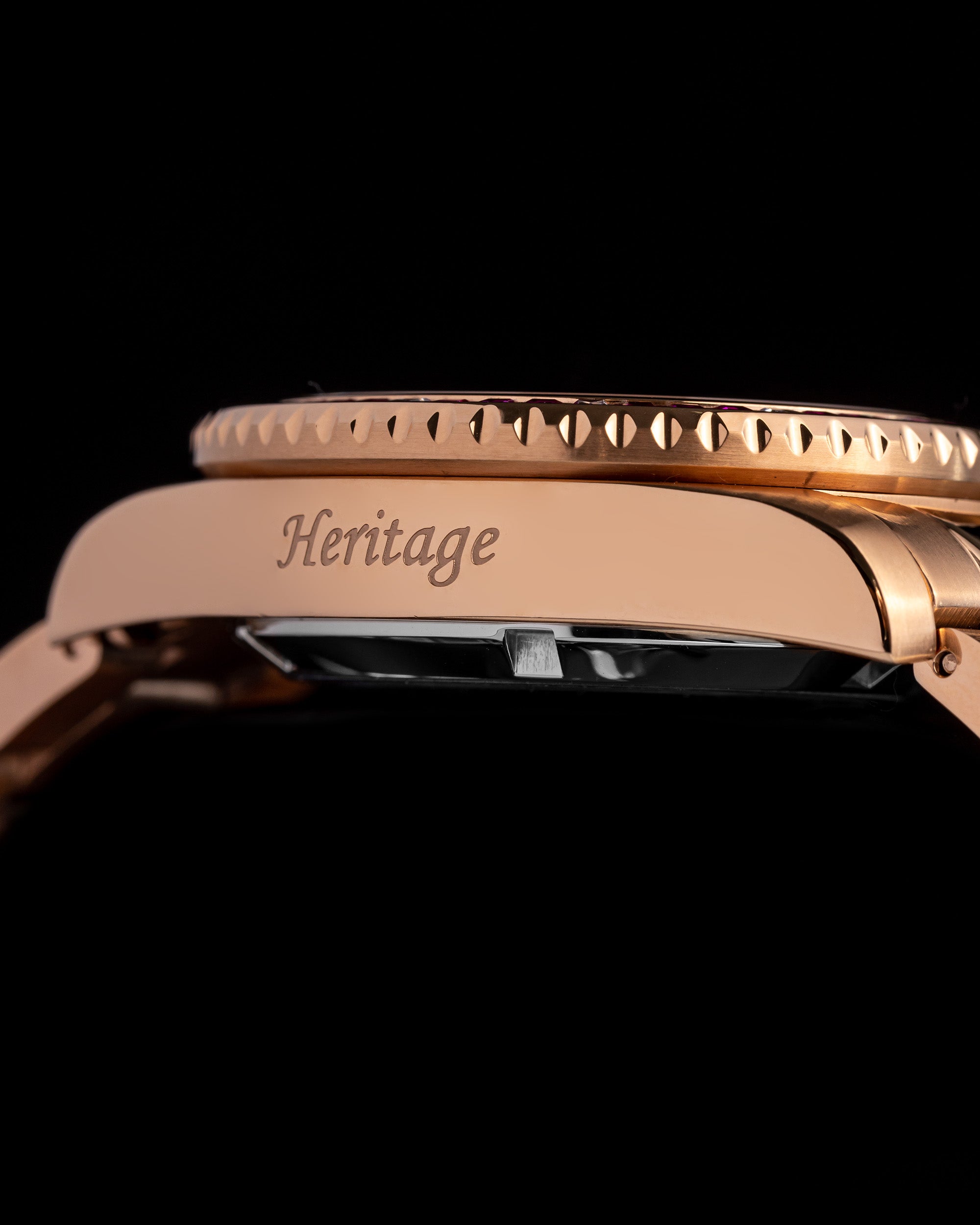 Tomaz Men's Watch GR01BS-D12 (Rosegold) with Purple Blue White Swarovski (Rosegold Stainless Steel)