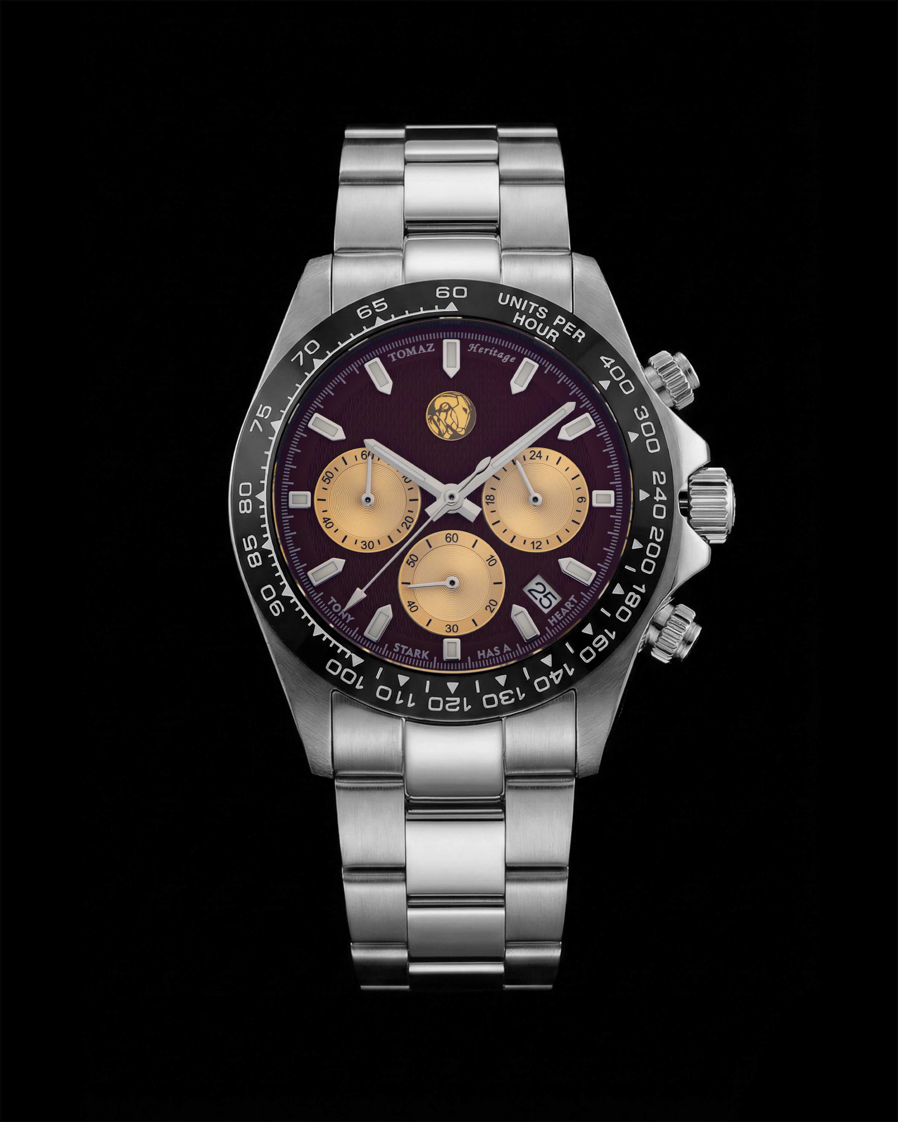 Marvel Iron-Man GR02-FD1 (Sliver/Black/Red) with Stainless Steel Strap