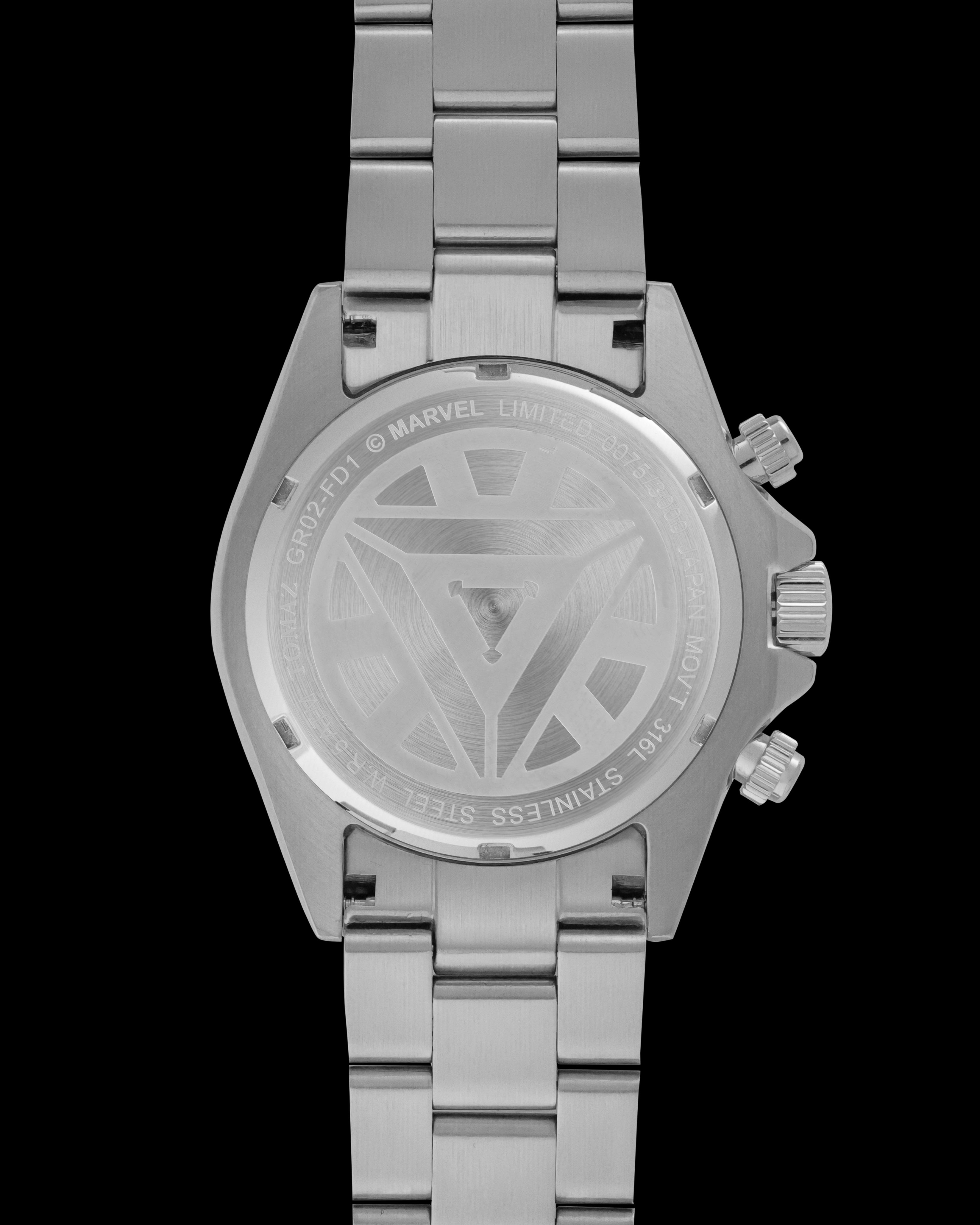 Marvel Iron-Man GR02-FD1 (Sliver/Black/Red) with Stainless Steel Strap