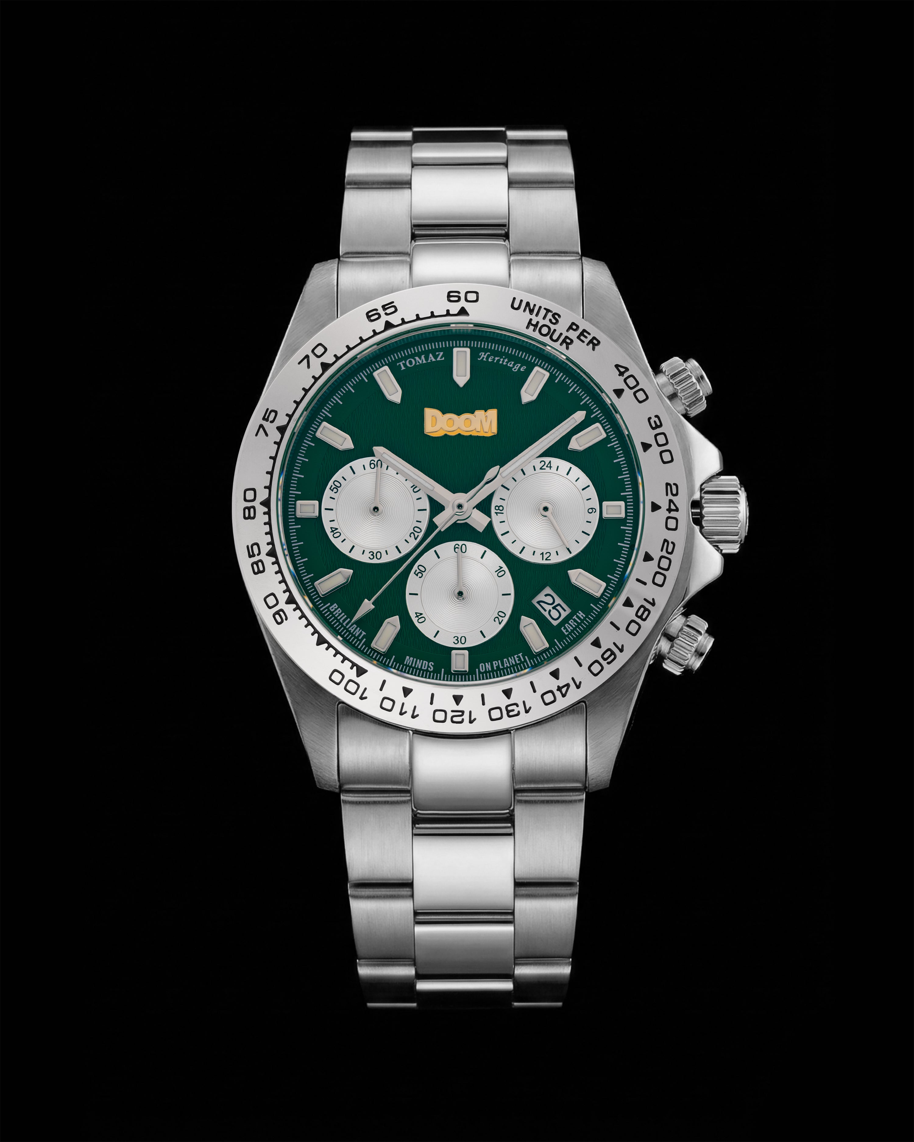 Marvel Doctor Doom GR02-HD1 (Sliver/Green) with Stainless Steel Strap