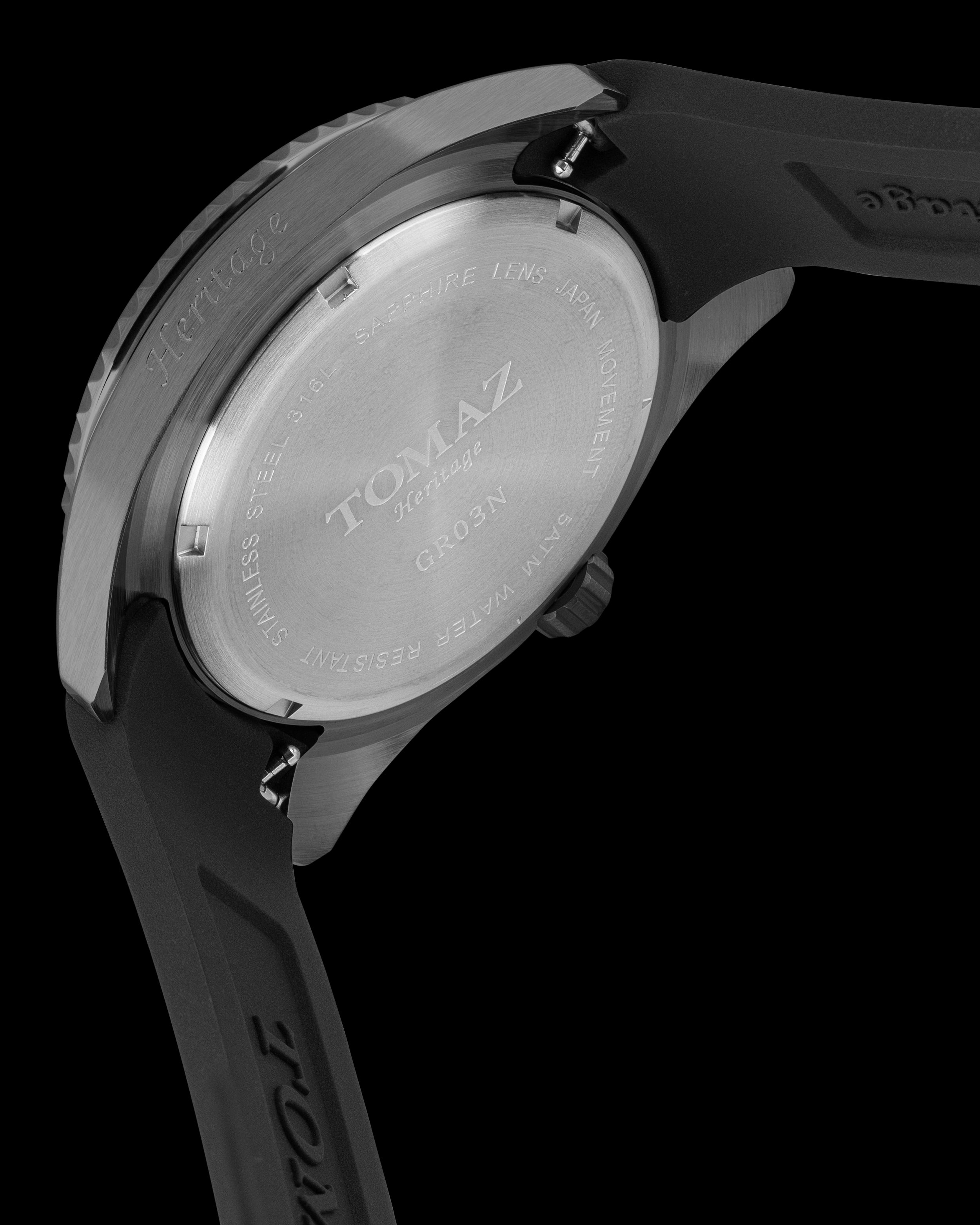Tomaz Trident GR03N-D5 (Perak/Kelabu) dengan Tali Getah Hitam