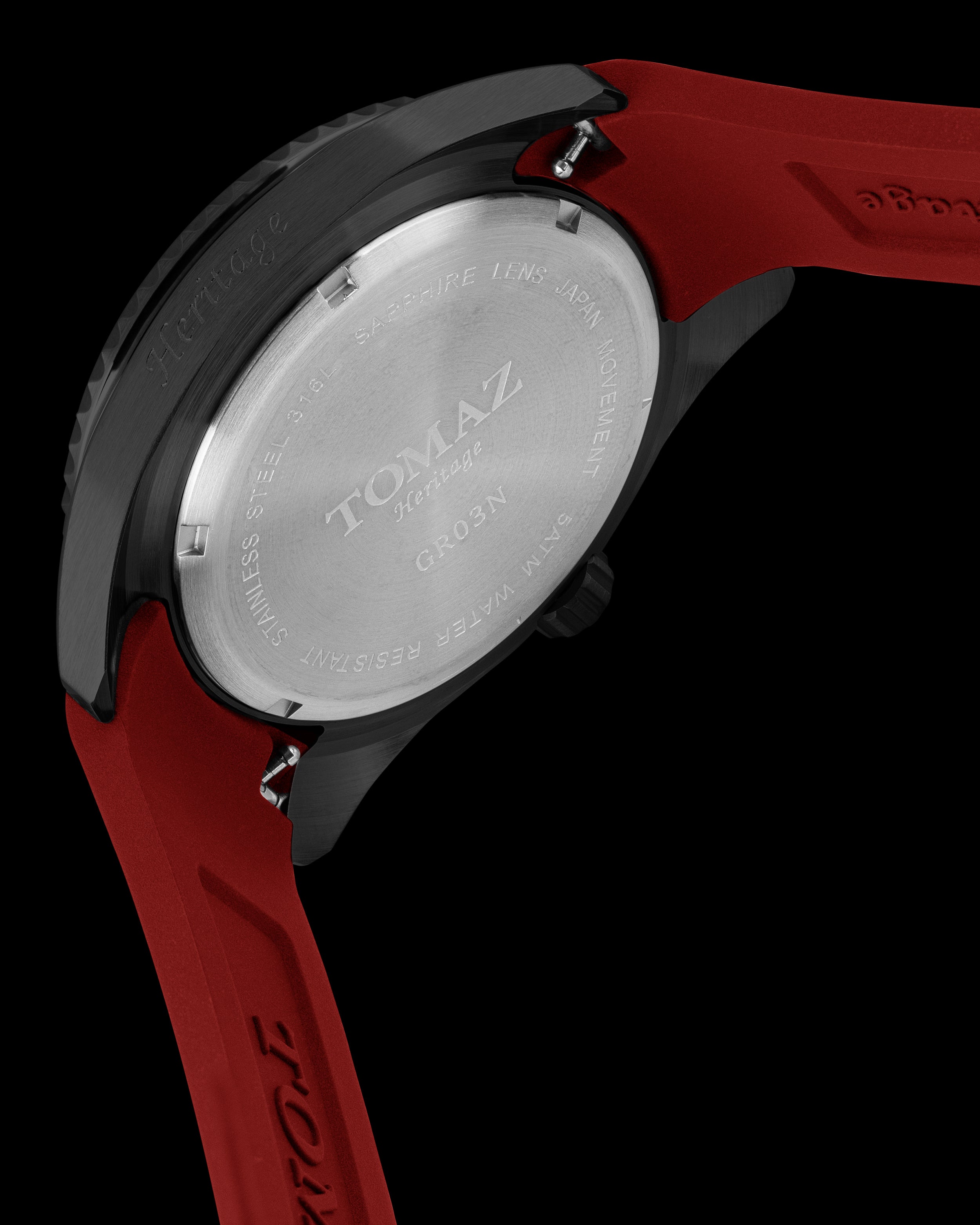 Tomaz Trident GR03N-D7 (Hitam) dengan Tali Getah Merah