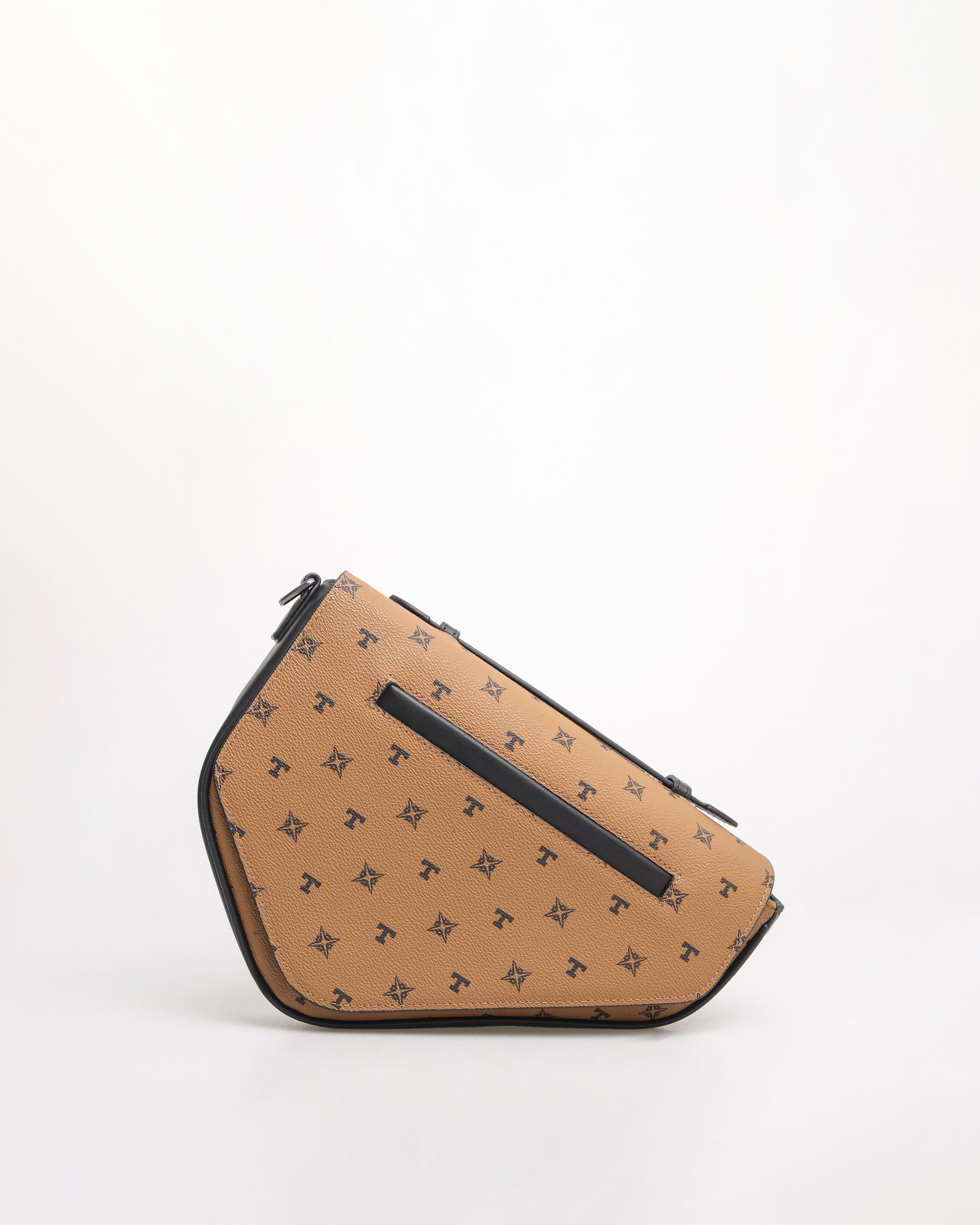 Beg Keanggunan Trapeze Monogram Tomaz NT-TZ438 Lelaki (Sawo matang/Hitam)