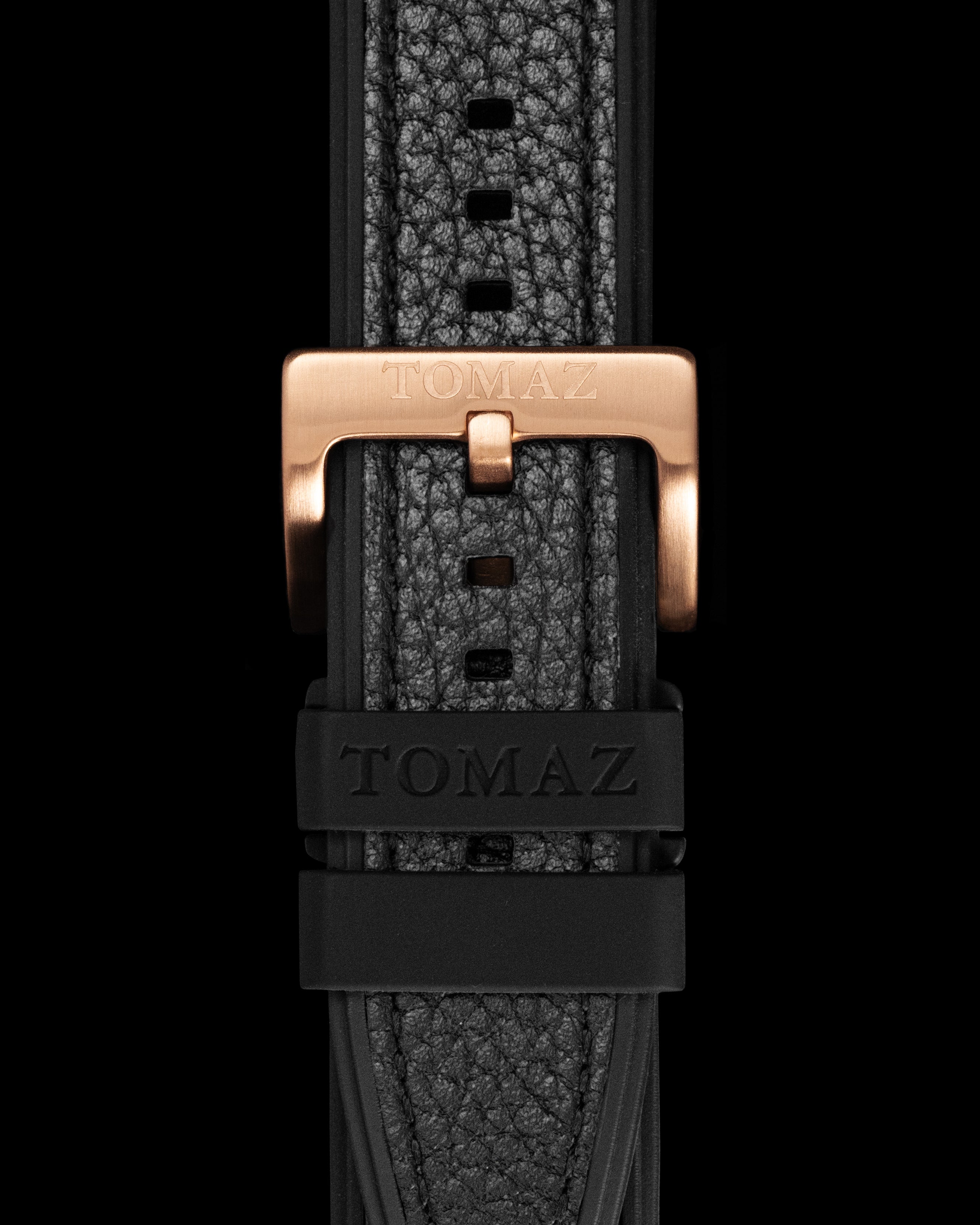 Tomaz STQ023A 26mm Lychee Leather & Silicone Watch Strap – Fits TQ023 / TQ030