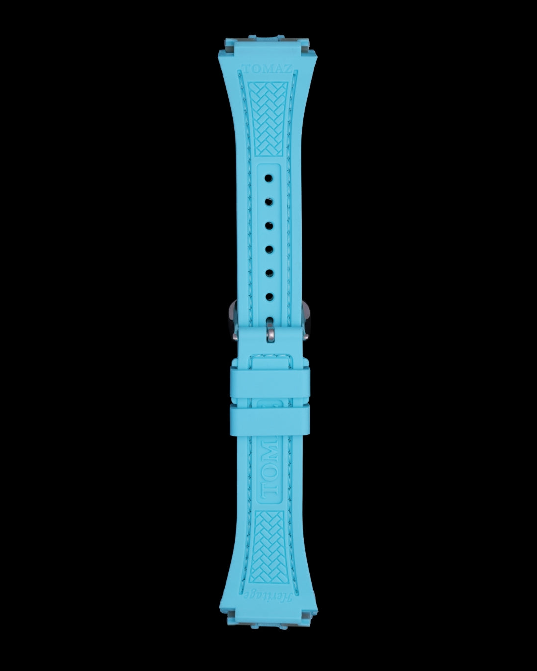 Tomaz STQ029L-B 21mm Plain Leather & Silicone Watch Strap – Fits TQ029L