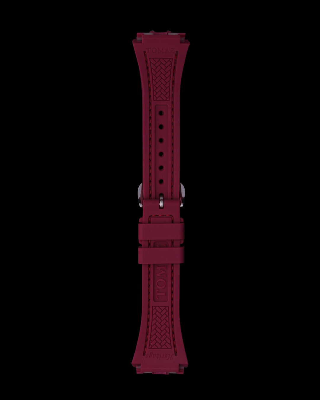 Tomaz STQ029L-B 21mm Plain Leather & Silicone Watch Strap – Fits TQ029L