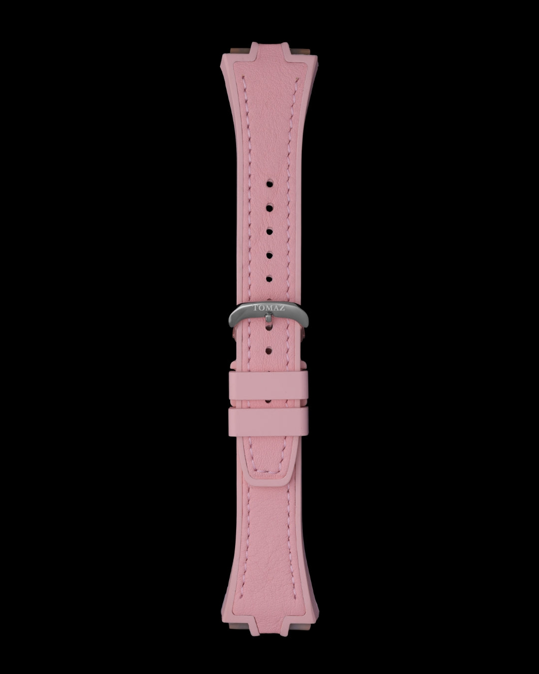 Tomaz STQ029L-B 21mm Plain Leather & Silicone Watch Strap – Fits TQ029L