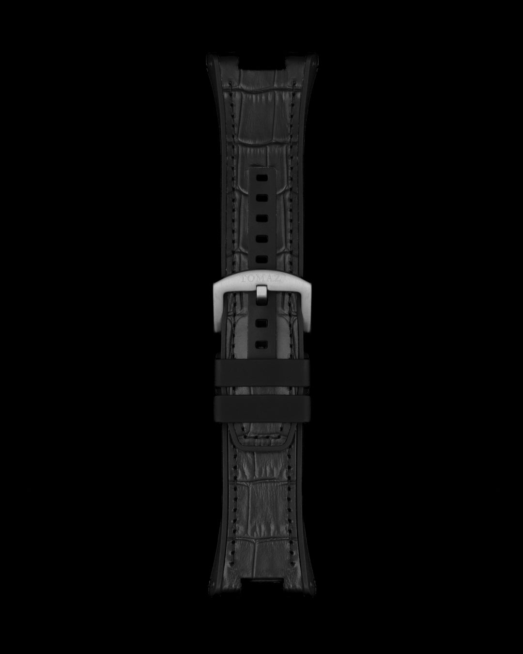 Tomaz STW033-1B 29mm Bamboo Leather & Silicone Watch Strap – Fits TW033