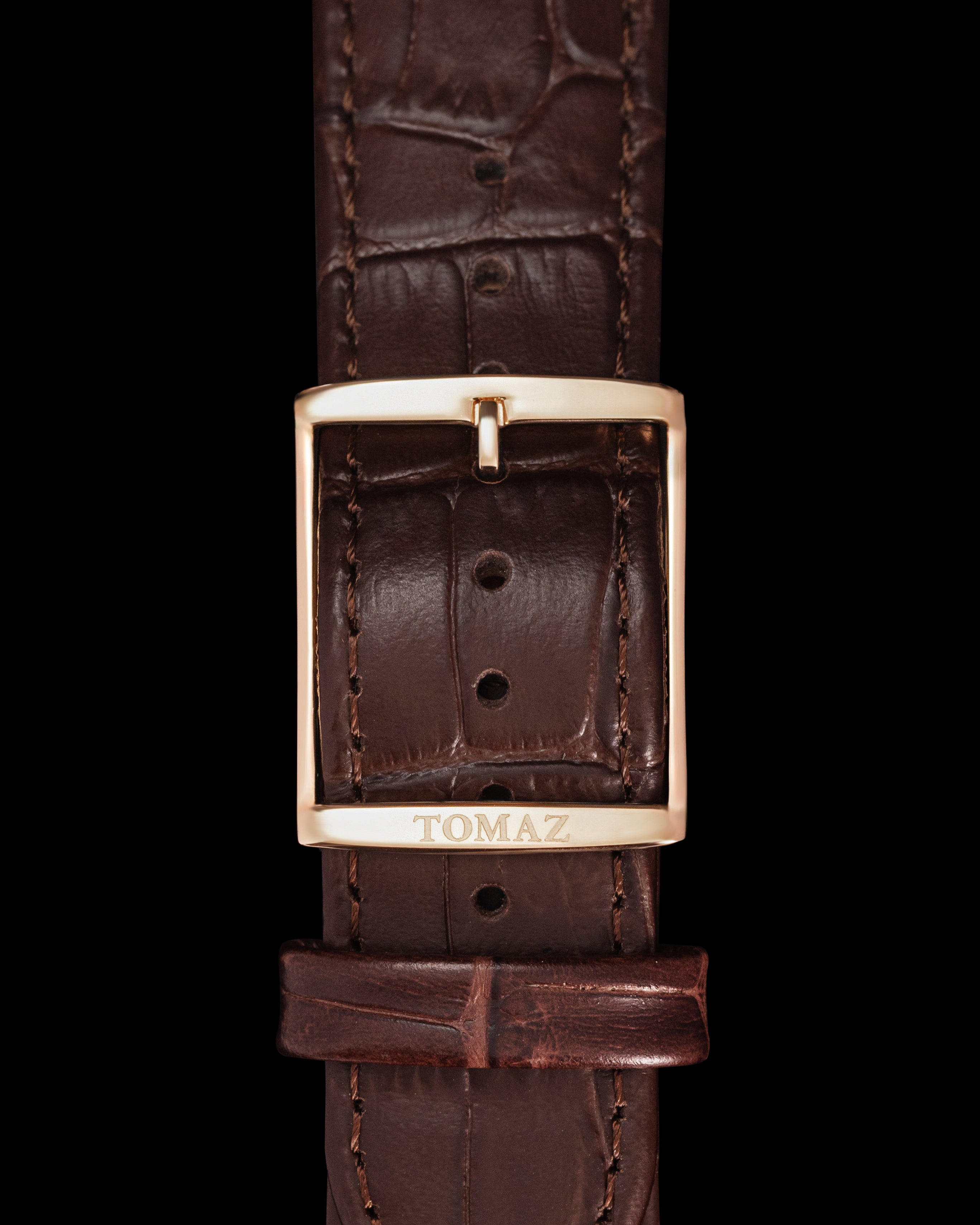 Tomaz STW03A Tali Jam Tangan Buluh Kulit 24mm (TW003) (Kopi)