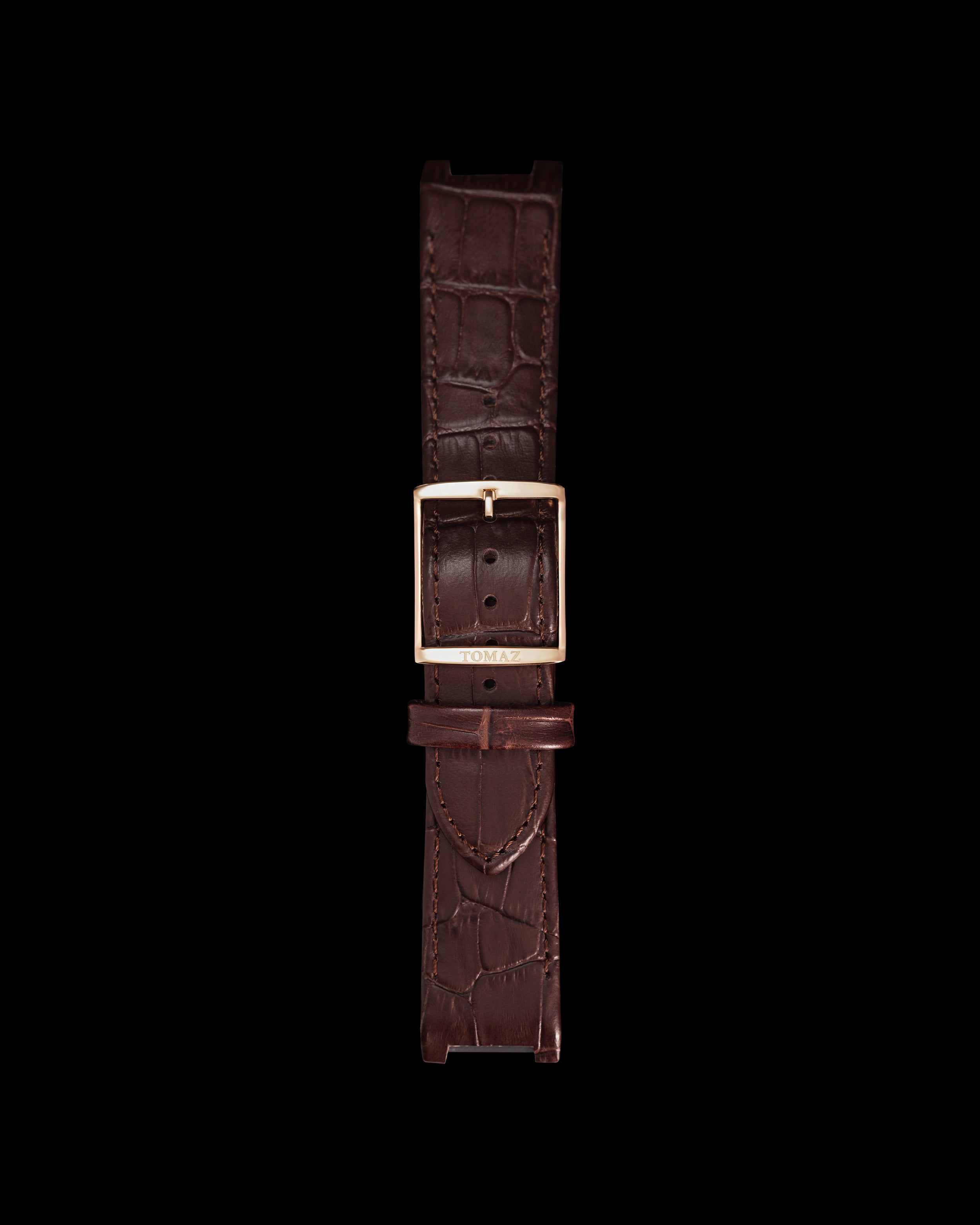 Tomaz STW03A Tali Jam Tangan Buluh Kulit 24mm (TW003) (Kopi)