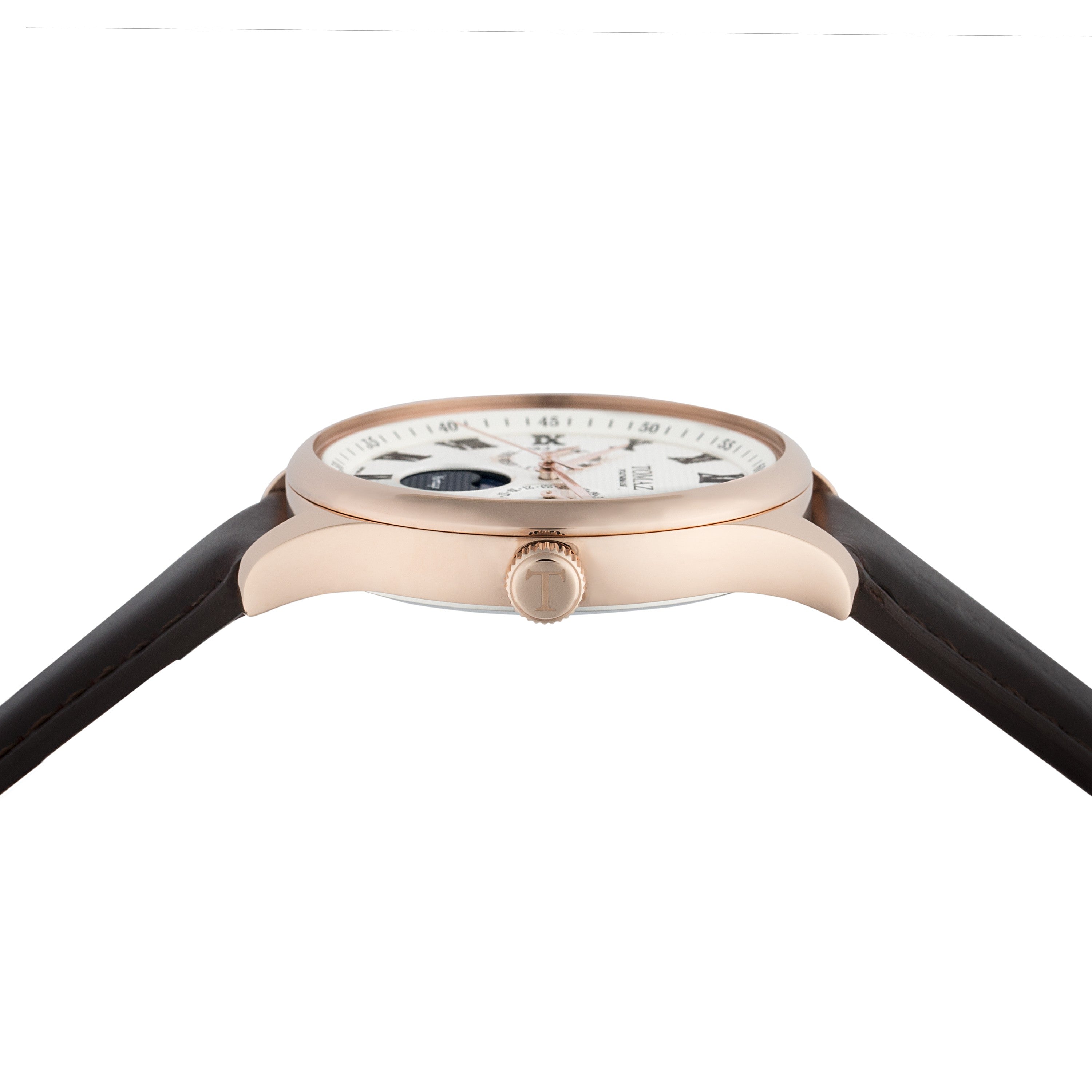 Tomaz Ladies Watch TQ003L-D3 (Rose Gold/White) Coffee Leather Strap