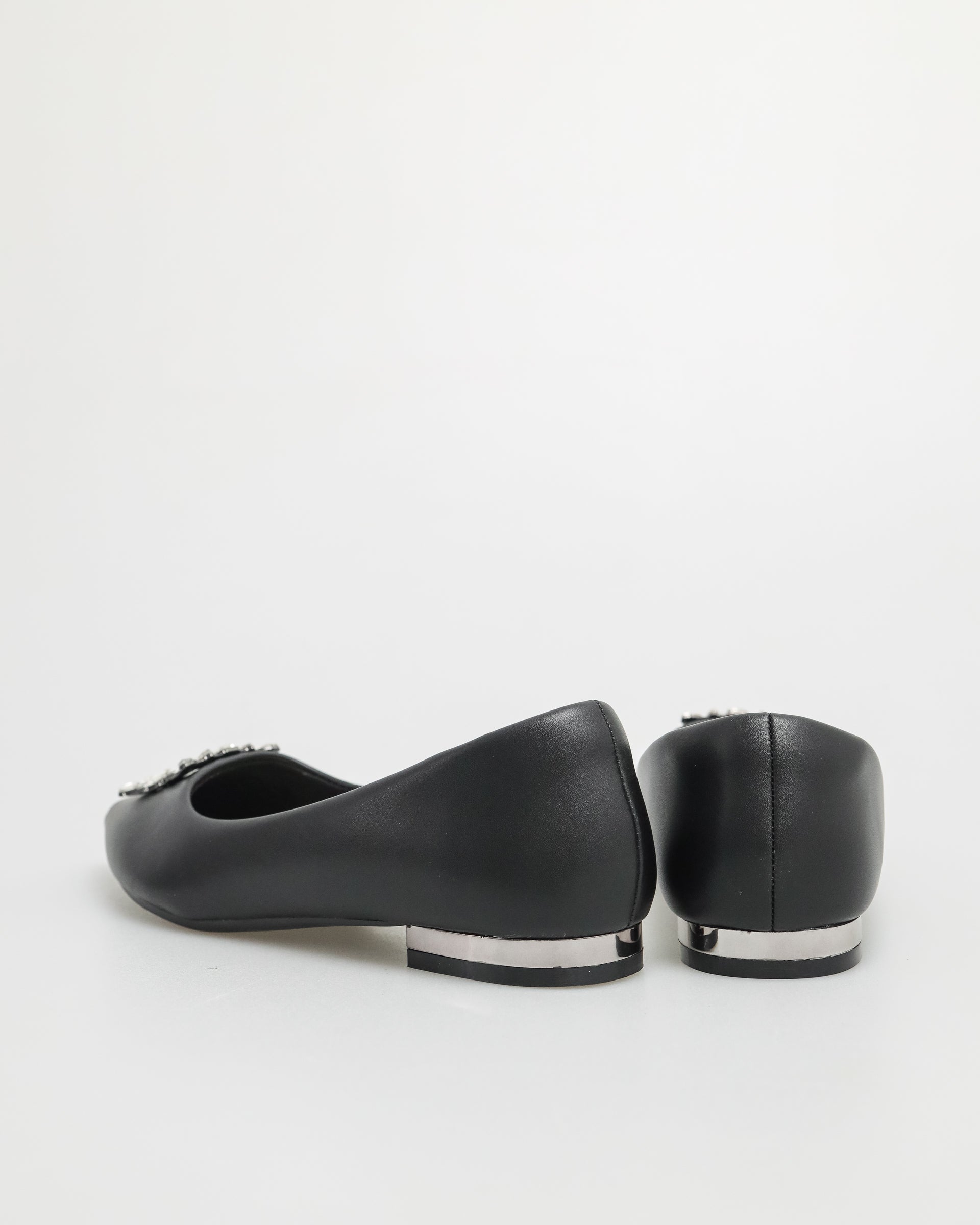 Tomaz NN163 Ladies Gem Crusted Flats (Black)