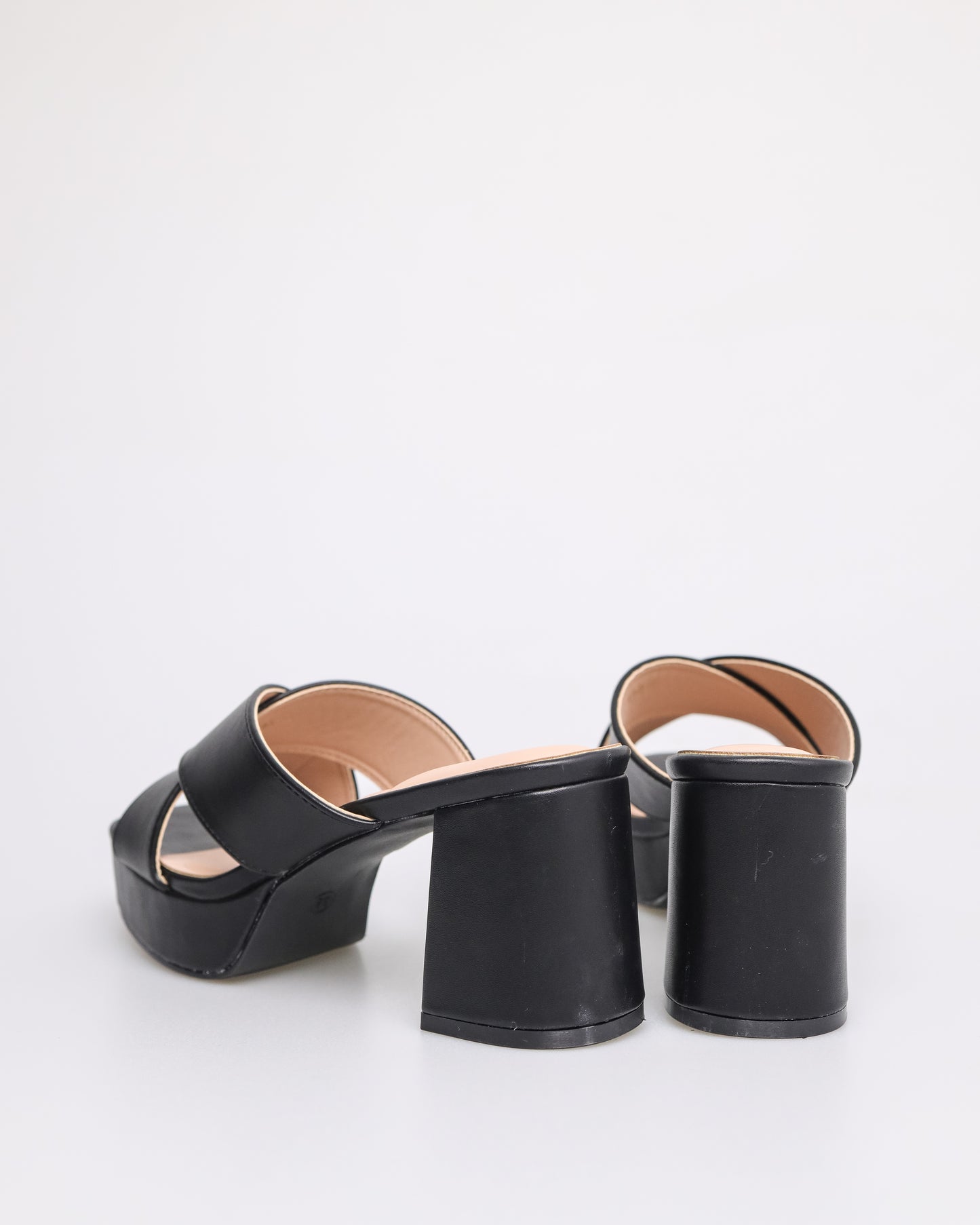 Tomaz NN183 Ladies Crossover Heels (Black)