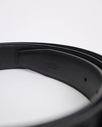 Tomaz AB130 Men's Automatic Split Leather Belt (Black)