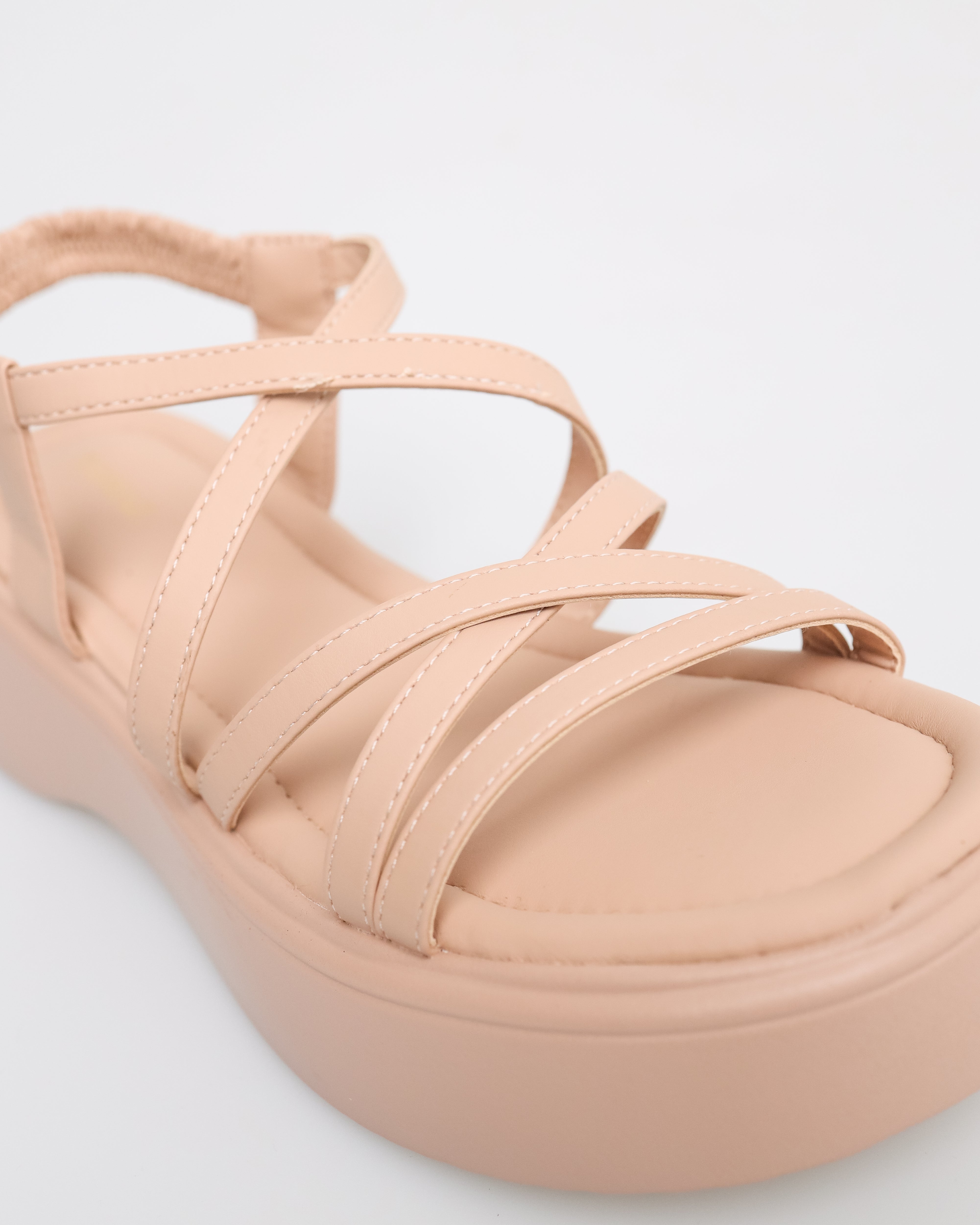 Sandal Bertali Salib Wanita Tomaz NN182 (Merah Jambu)