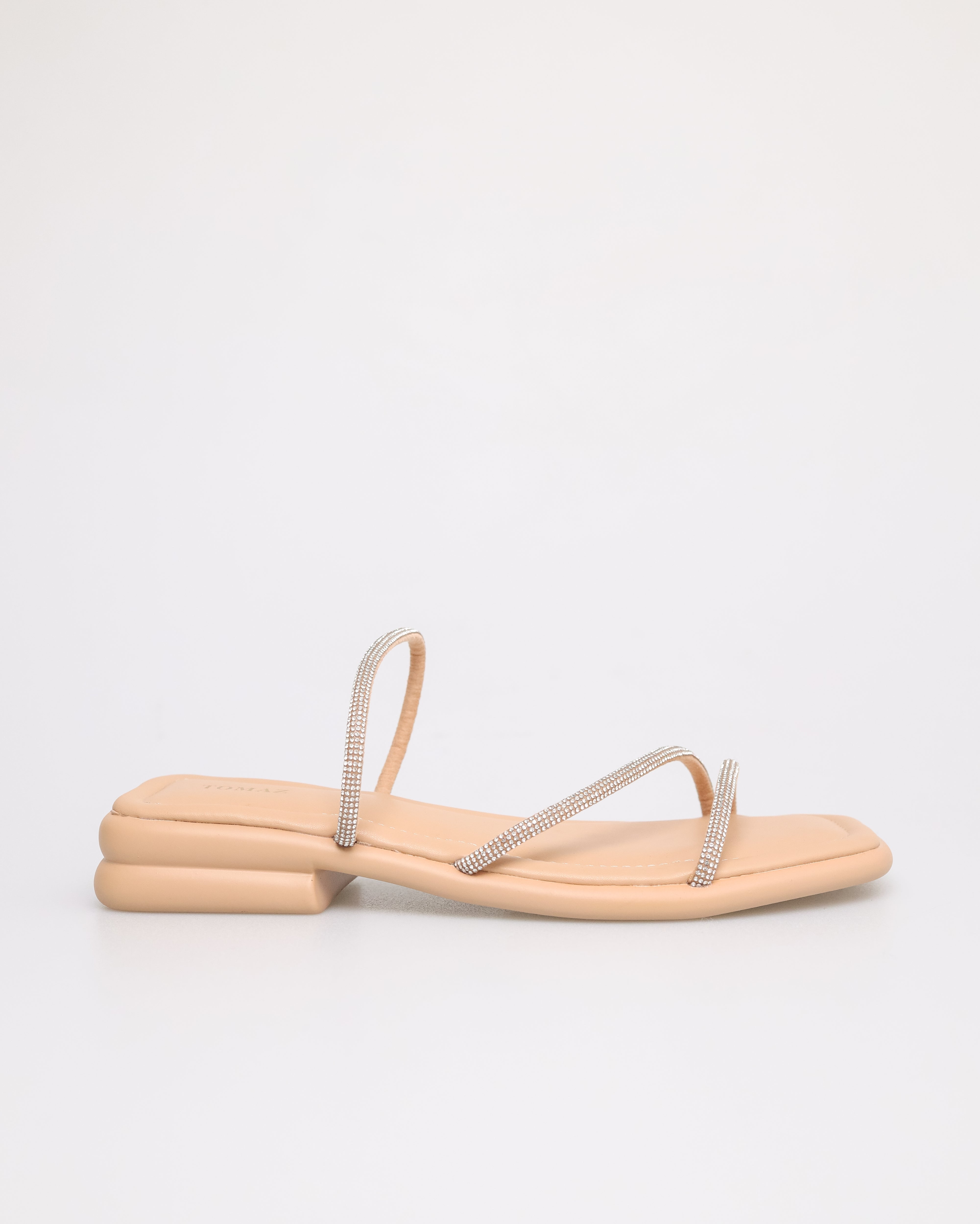 Sandal Tali Kristal Wanita Tomaz NN185 (Beige)