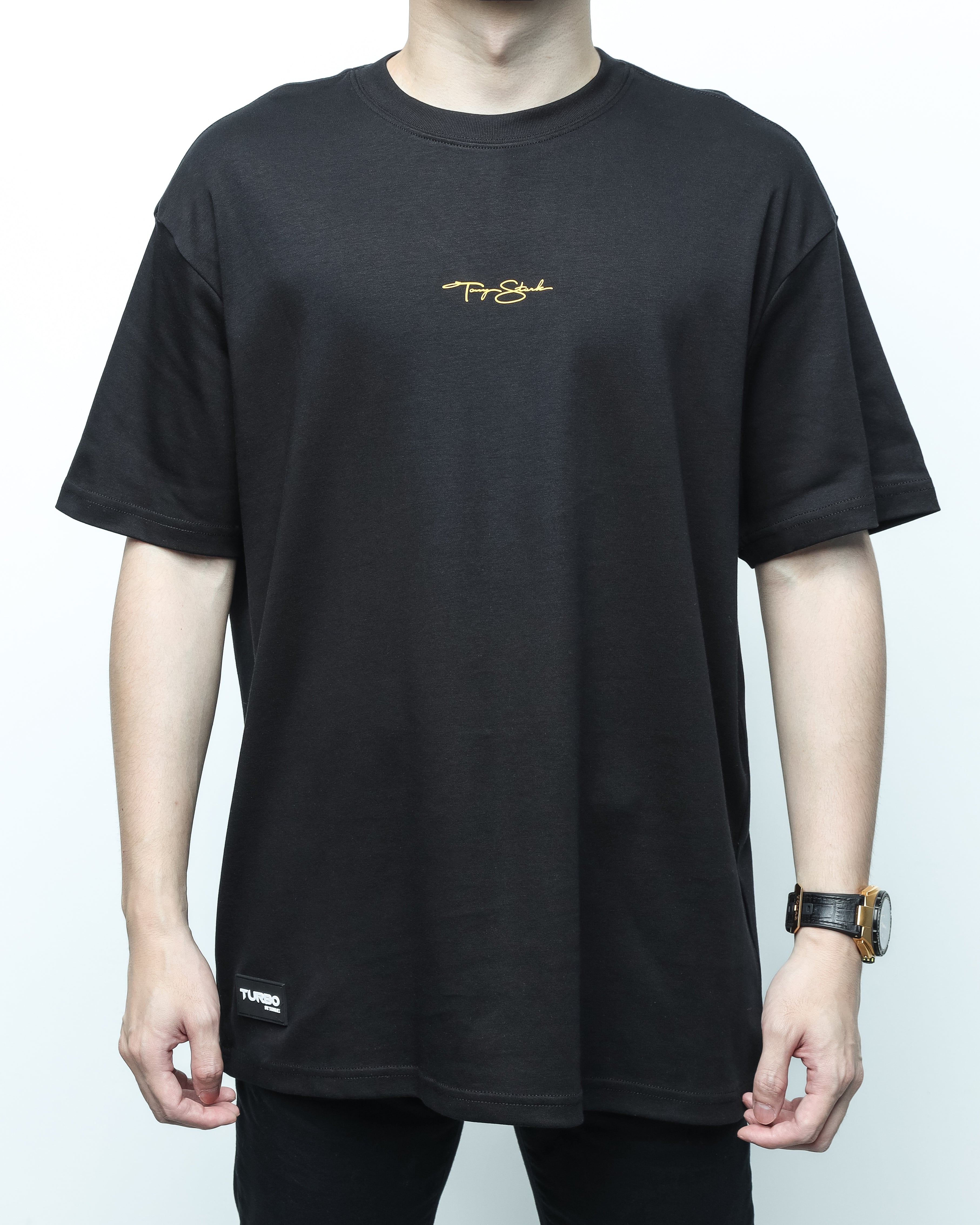 Turbo Iron Man CC-1261 T-shirt bersaiz besar (Merah/Kelabu)