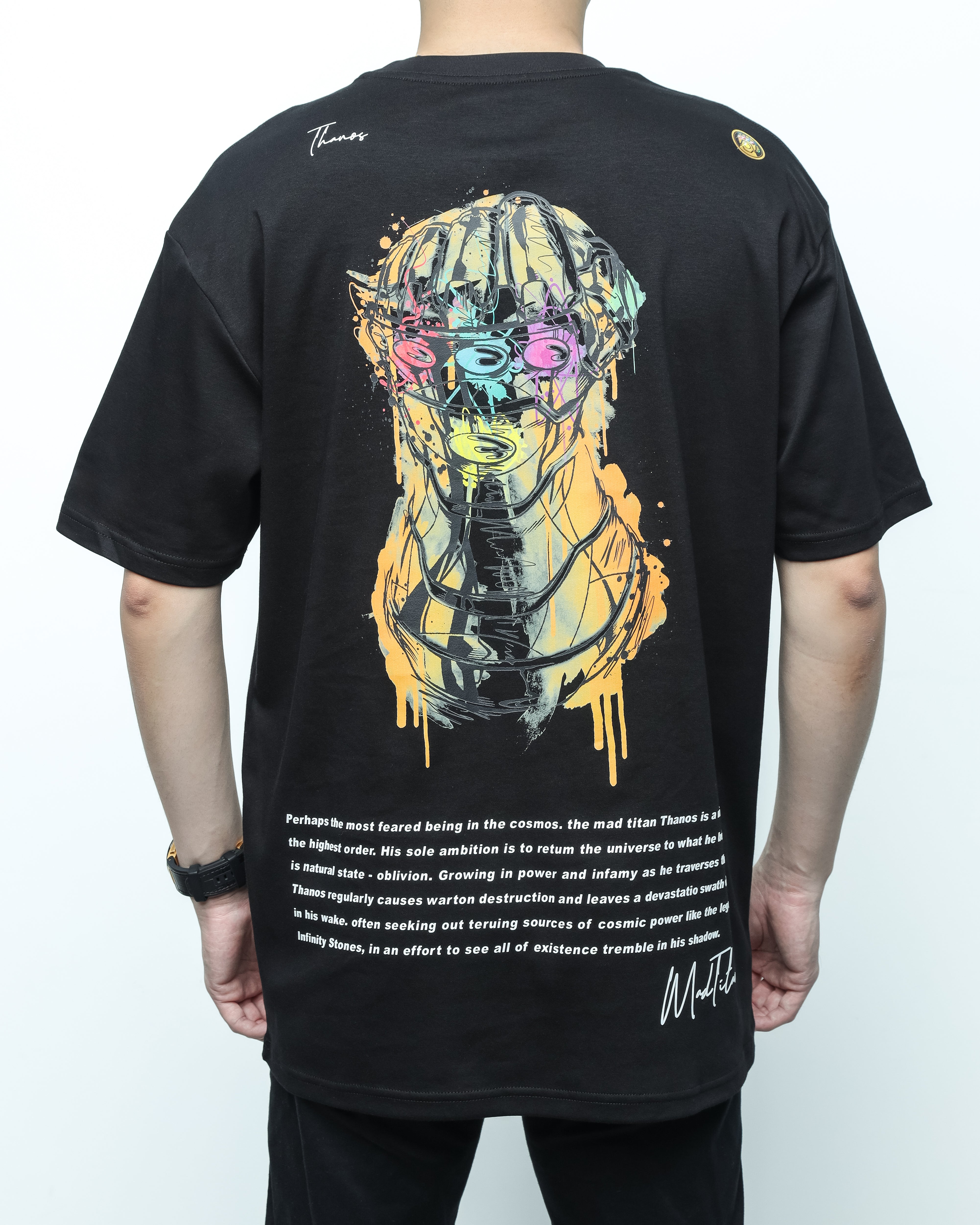 Turbo Thanos CC-1272 T-shirt bersaiz besar (Emas/Hitam)