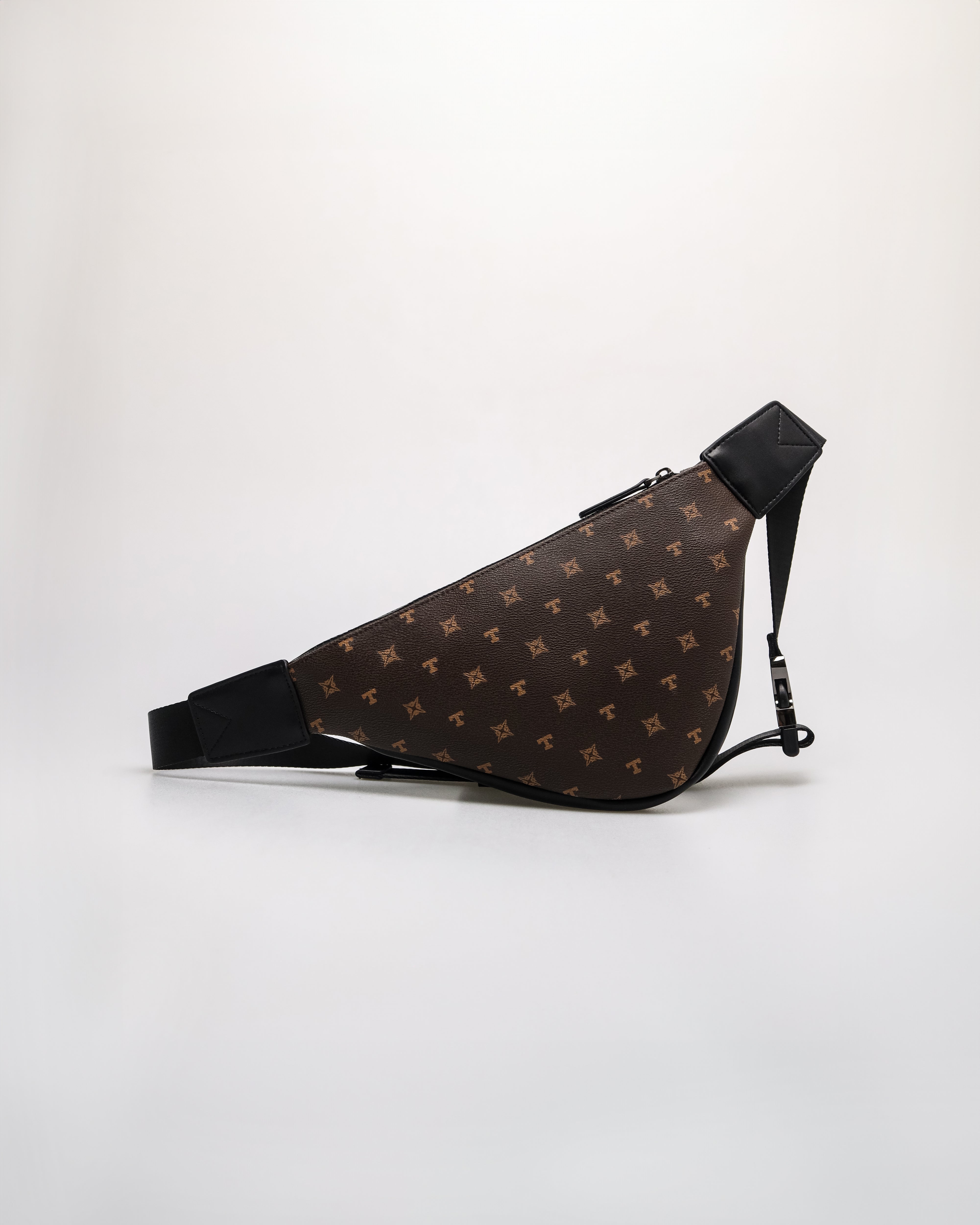 Tomaz NT-TZ449 Monogram Sling Bag (Kopi/Hitam)