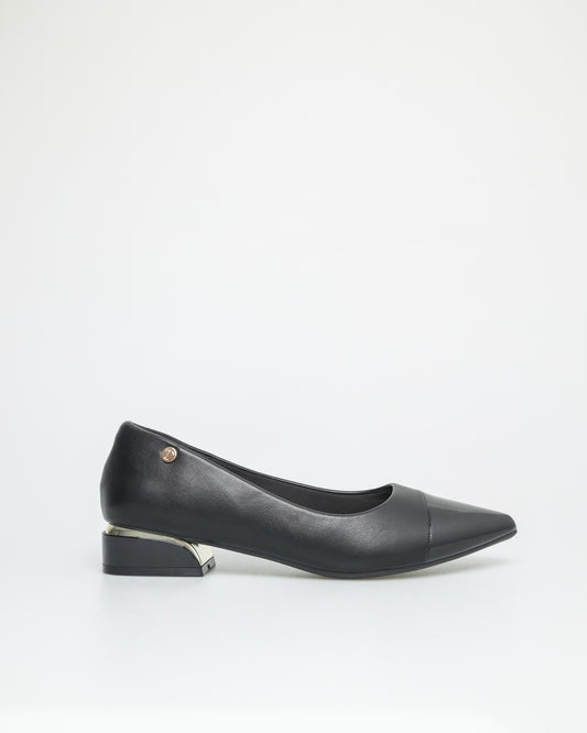 Tomaz NN237 Ladies Pointy Low Heels (Black)