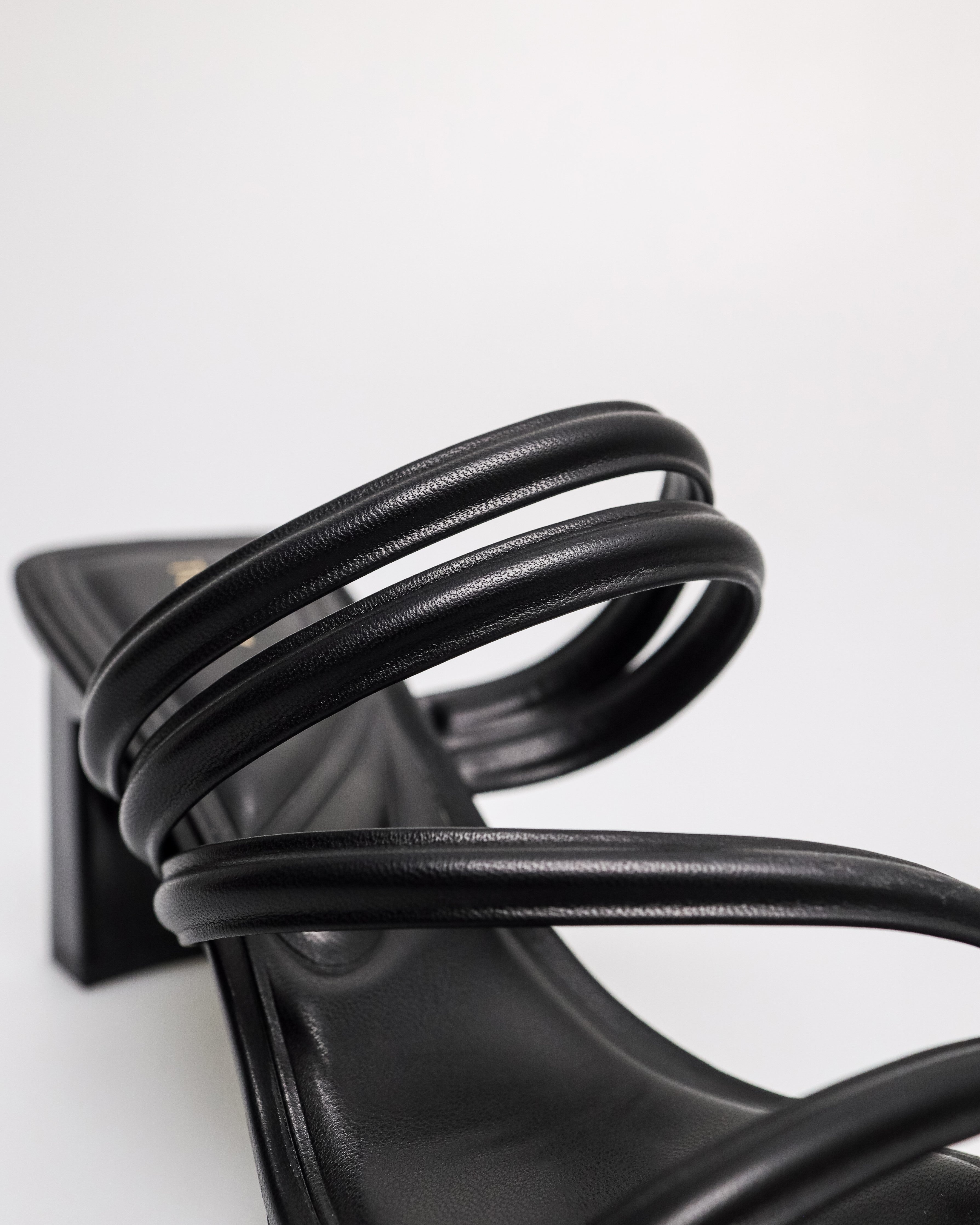 Tomaz FL111 Ladies Strappy Slip on Heels (Black)