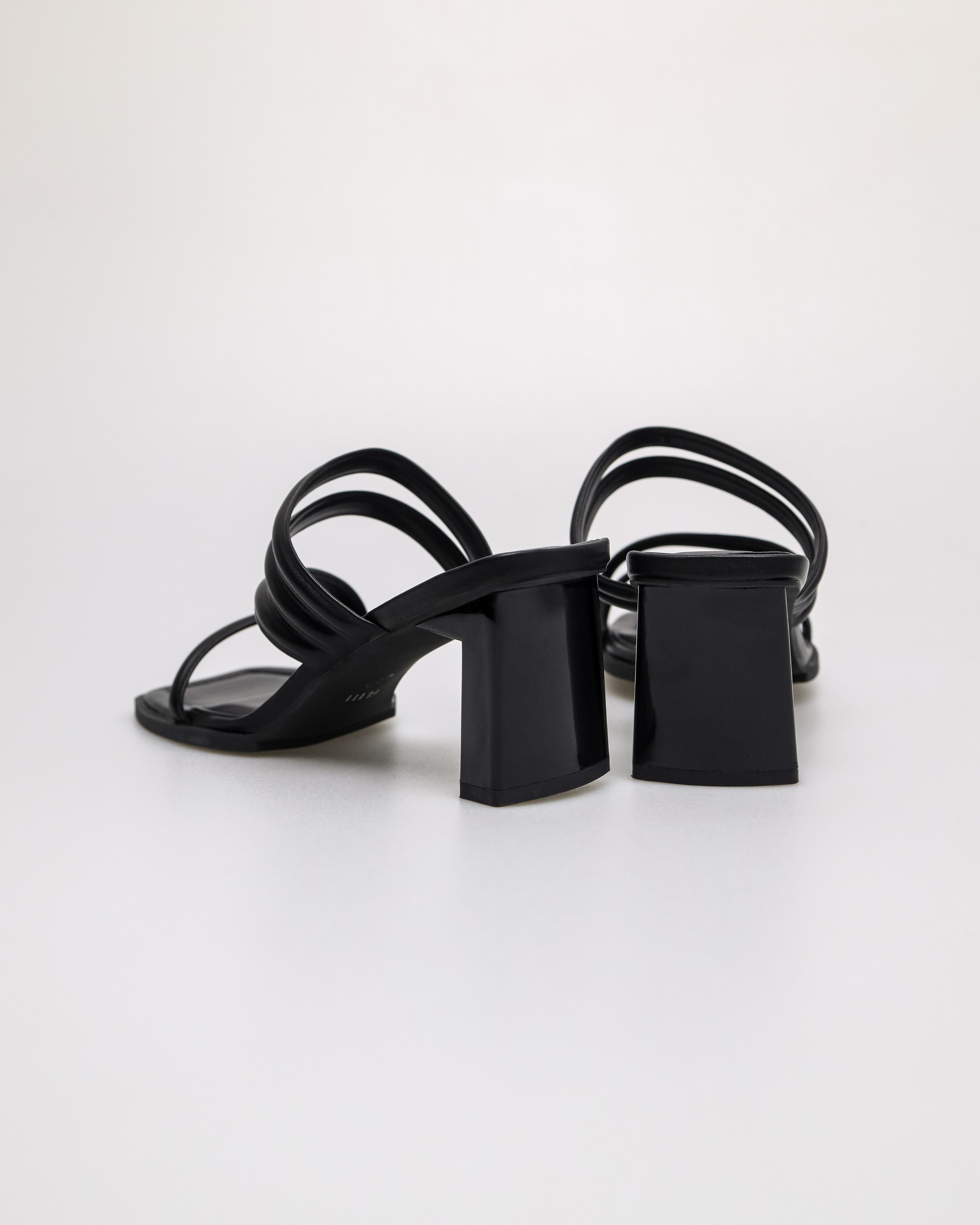 Tomaz FL111 Ladies Strappy Slip on Heels (Black)