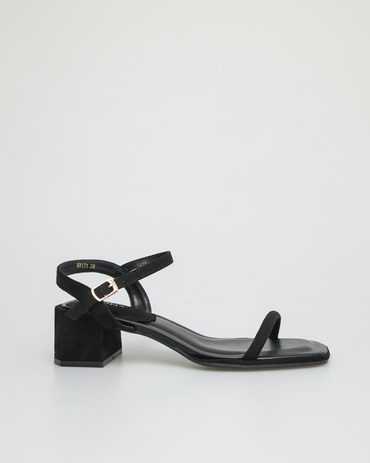 Tomaz NN171 Ladies Ankle Strap Low-Heels (Black)