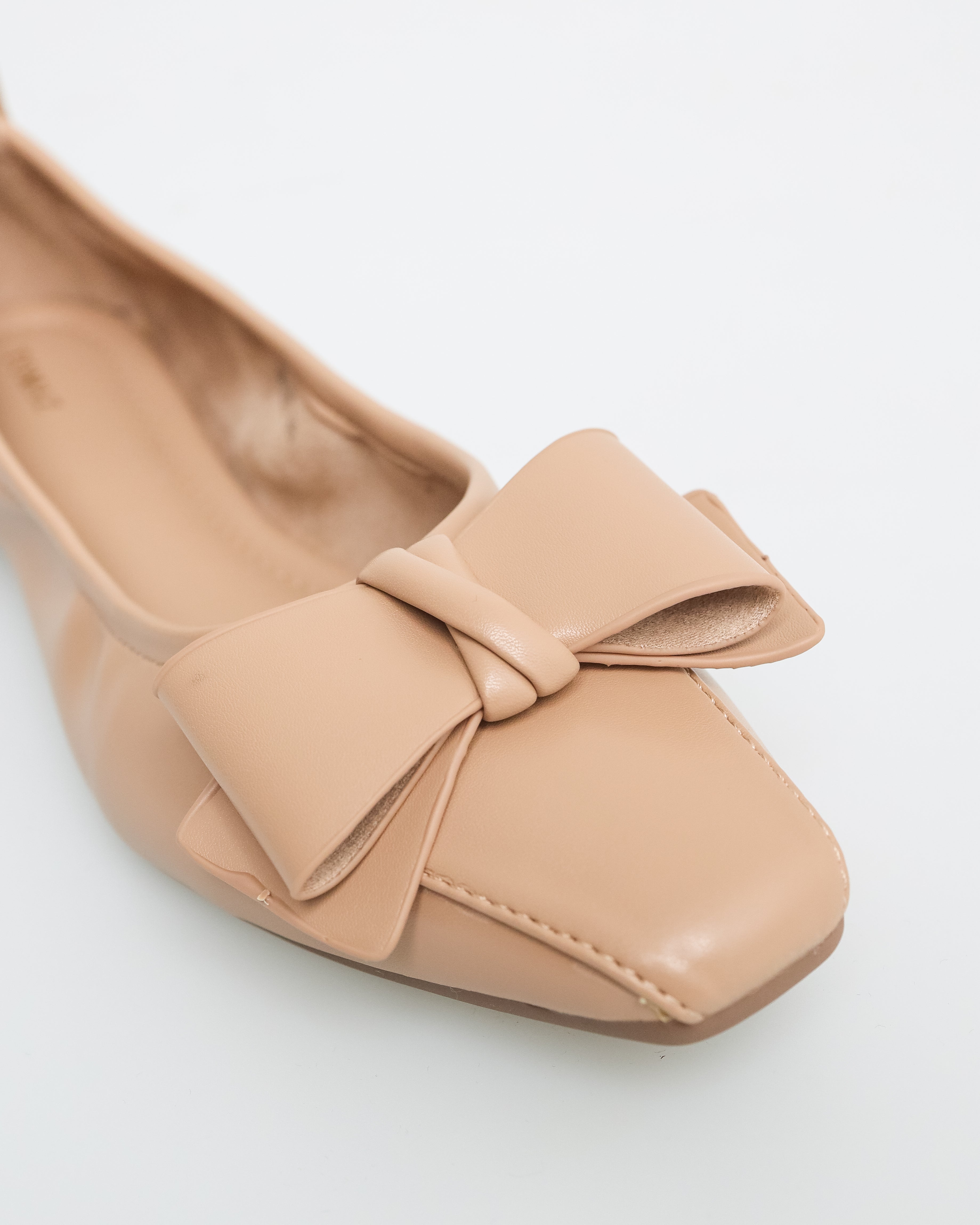 Tomaz NN250 Wanita Ribbon Ballerina Flat Scrunched (Beige)