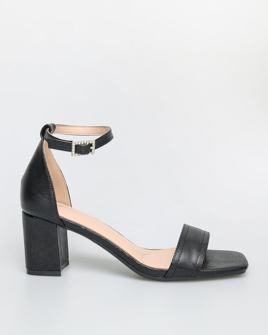 Tomaz NN263 Ladies Single Strap Evening Heels (Black)