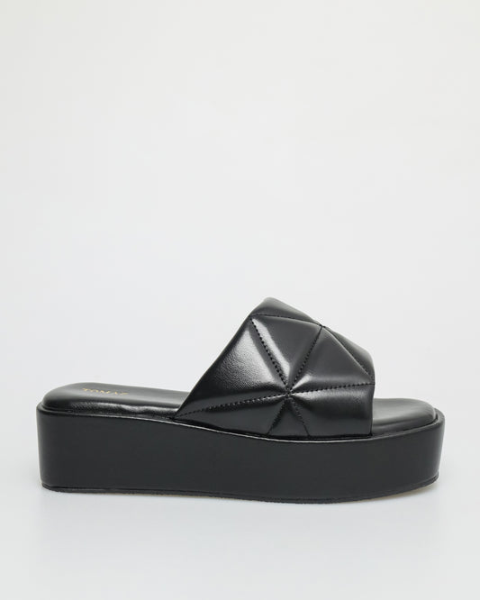 Tomaz YX155 Ladies Padded Sandals (Black)