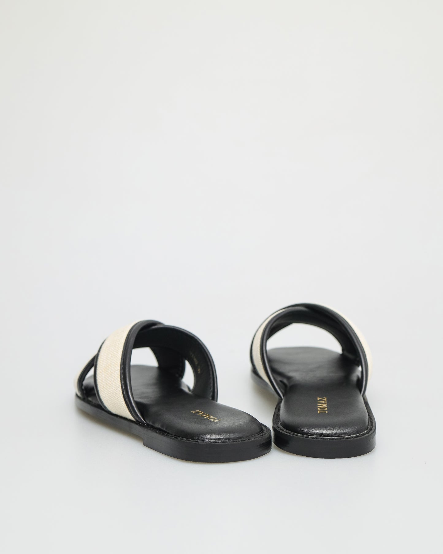 Tomaz YX162 Ladies X Strap Sandals (Black)