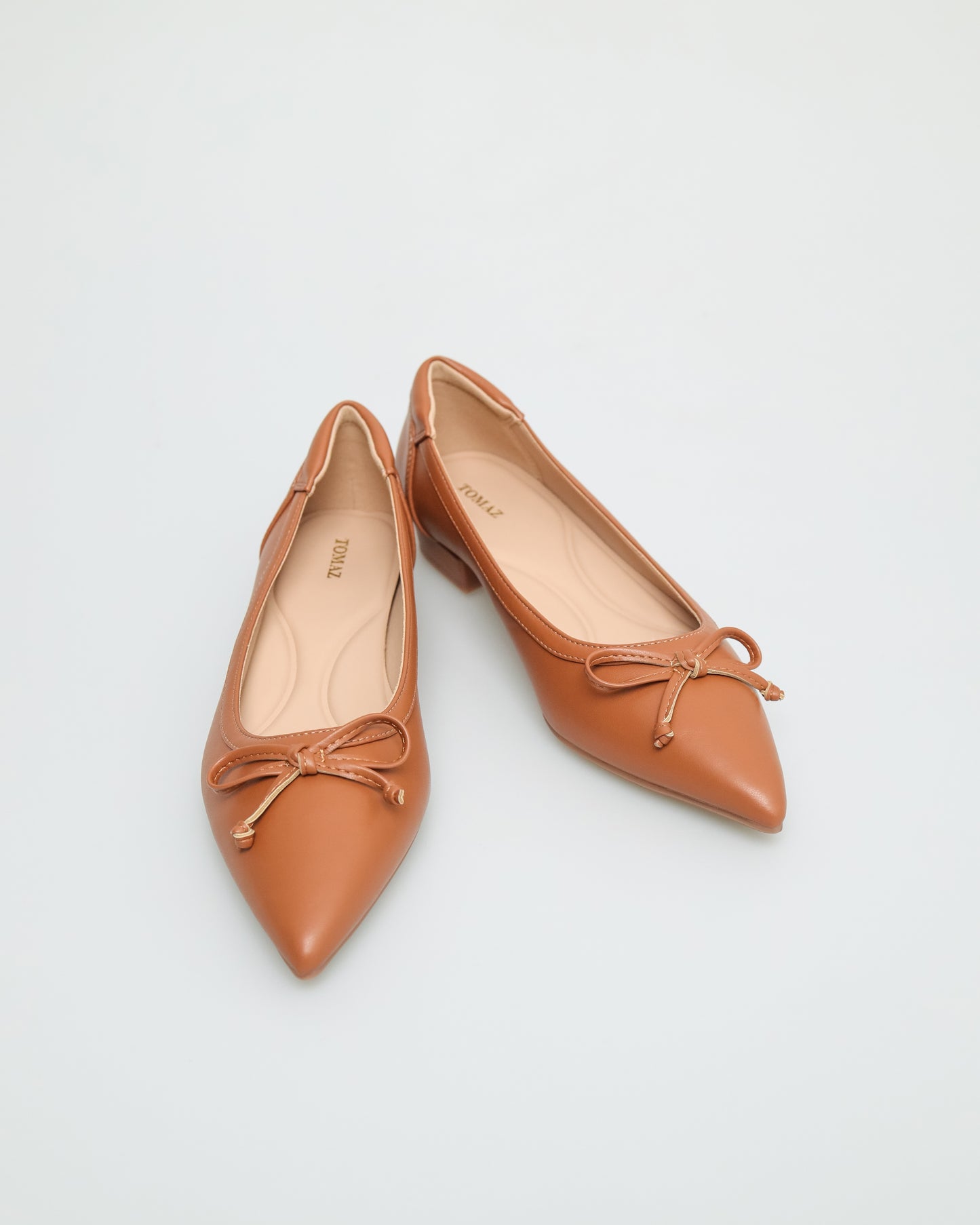 Tomaz FL029 Ladies Ribbon Low Heels (Brown)