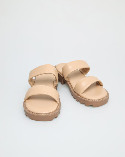 Tomaz NN223 Ladies Double Strap Chunky Sandals (Beige)