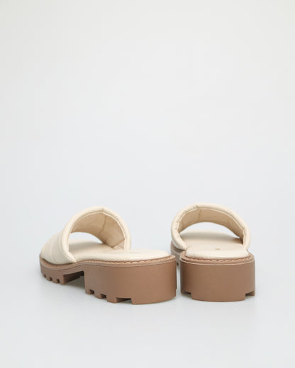 Tomaz NN222 Ladies Chunky Puffed Sandals (Cream)