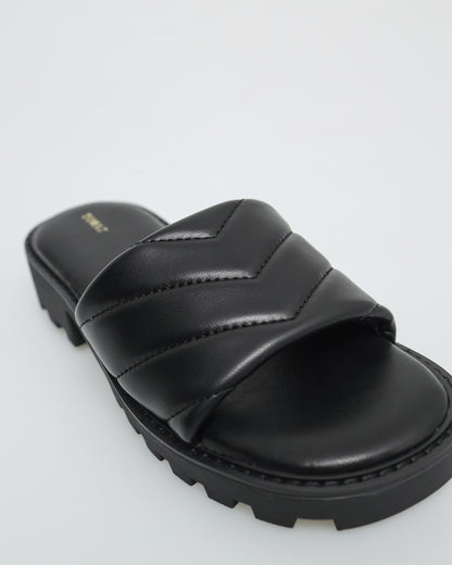 Tomaz NN222 Ladies Chunky Puffed Sandals (Black)