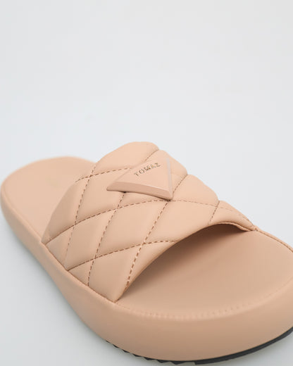 Tomaz NN190 Ladies Quilted Emblem Sandals (Pink)