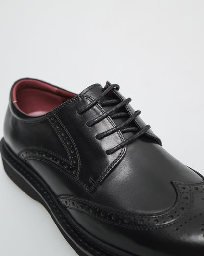 Tomaz HF078 Men's Classic Perforated Derby (Black)