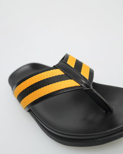 Tomaz C634 Men's Stripe Sandal (Yellow/Black)