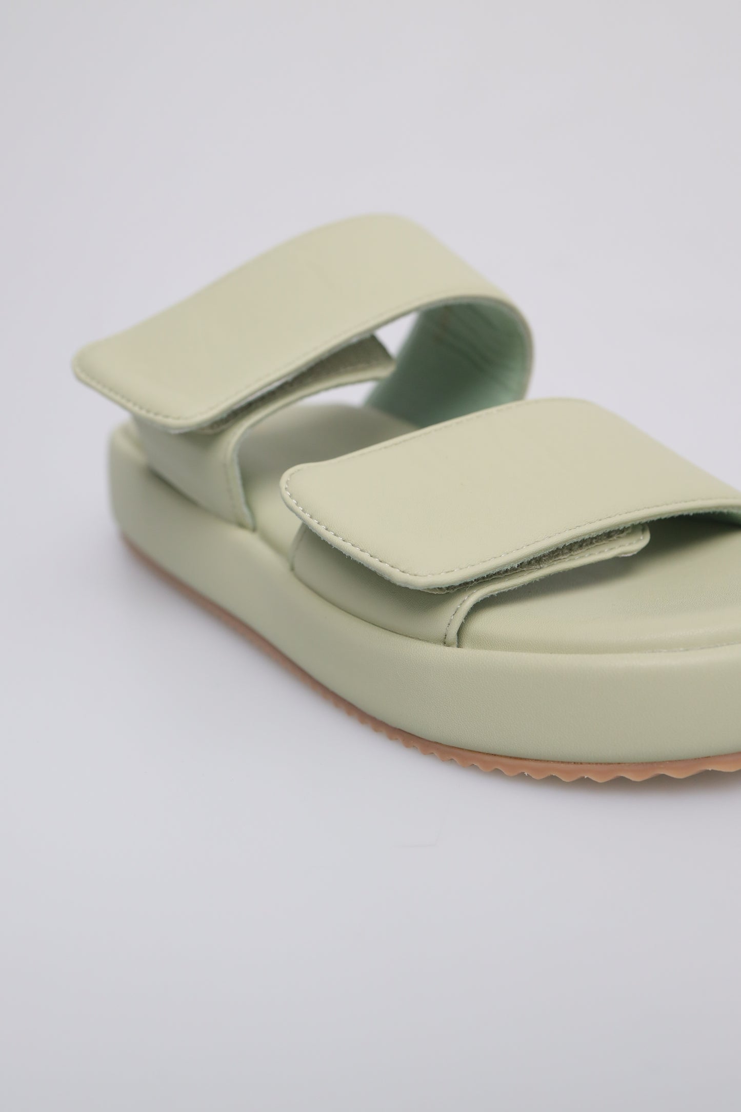 Tomaz FL059 Ladies Slide On Sandals (Green)