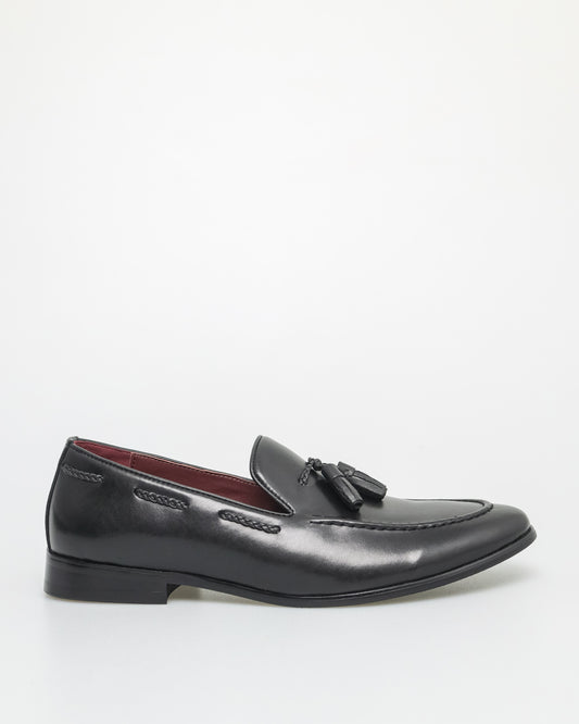 Tomaz HF071 Men's Sophisticated Tassel Noir Loafer (Black)