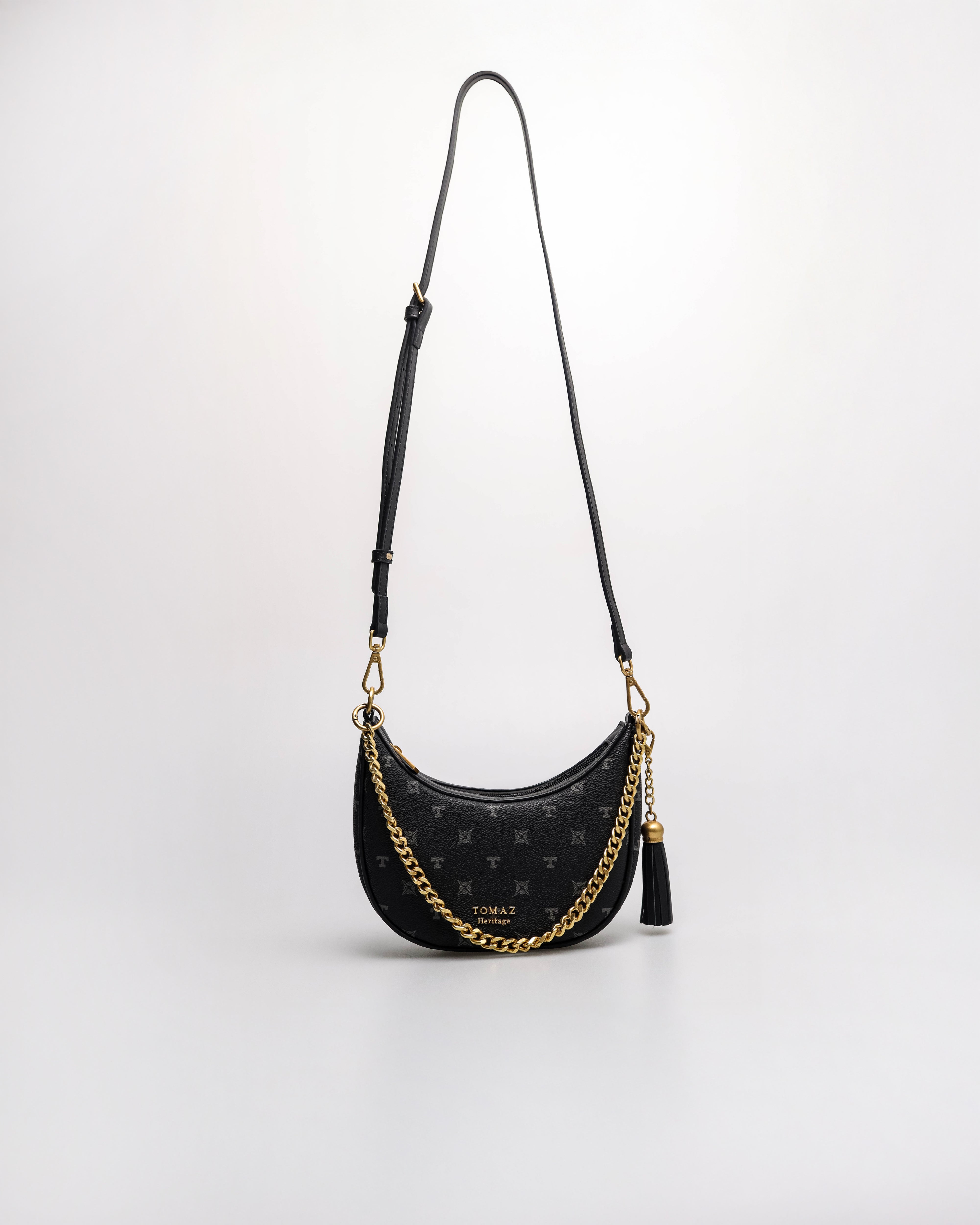 Beg Bulan Sabit Wanita Tomaz BL250 Monogram (Hitam)