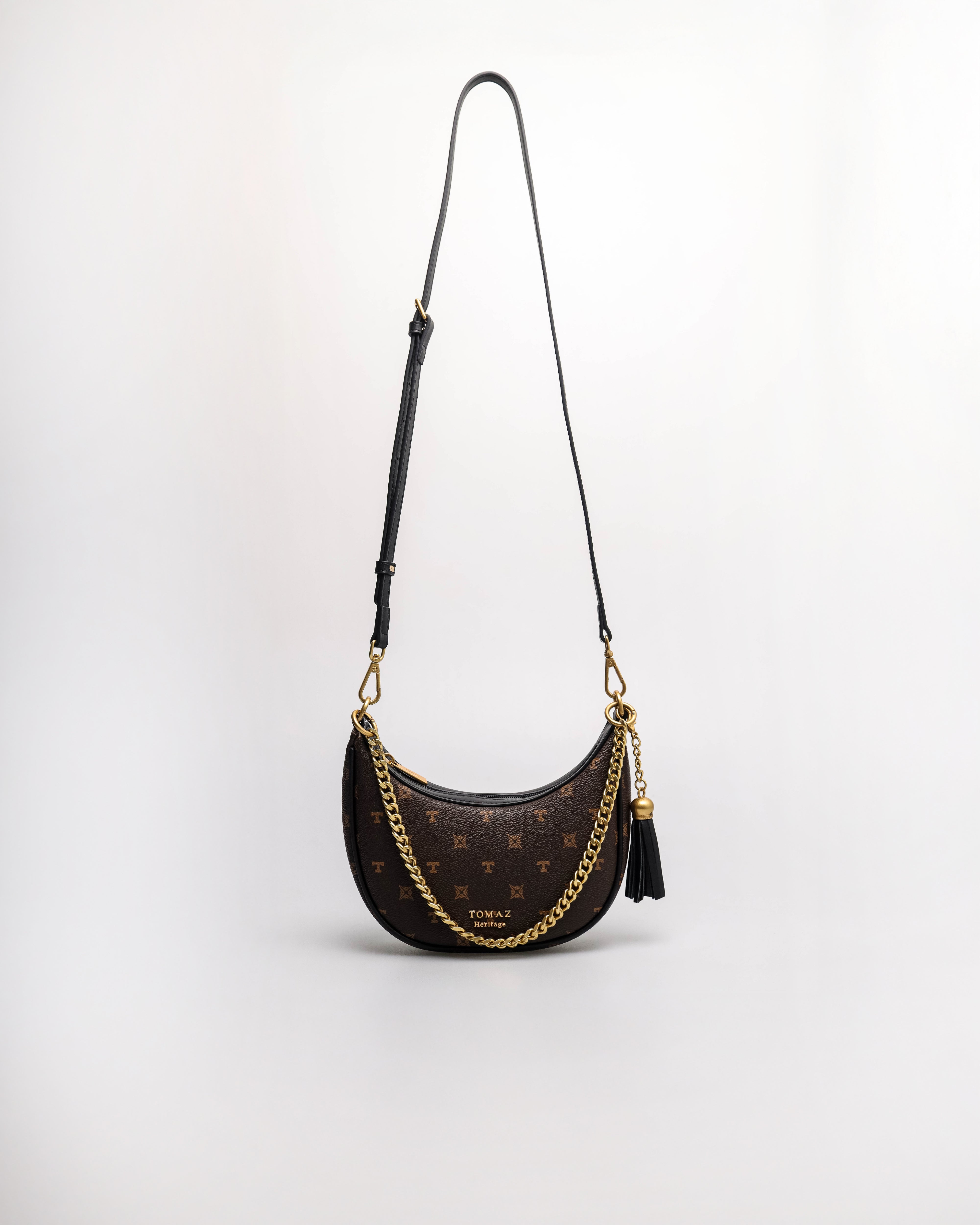 Beg Bulan Sabit Wanita Tomaz BL252 Monogram (Coklat)