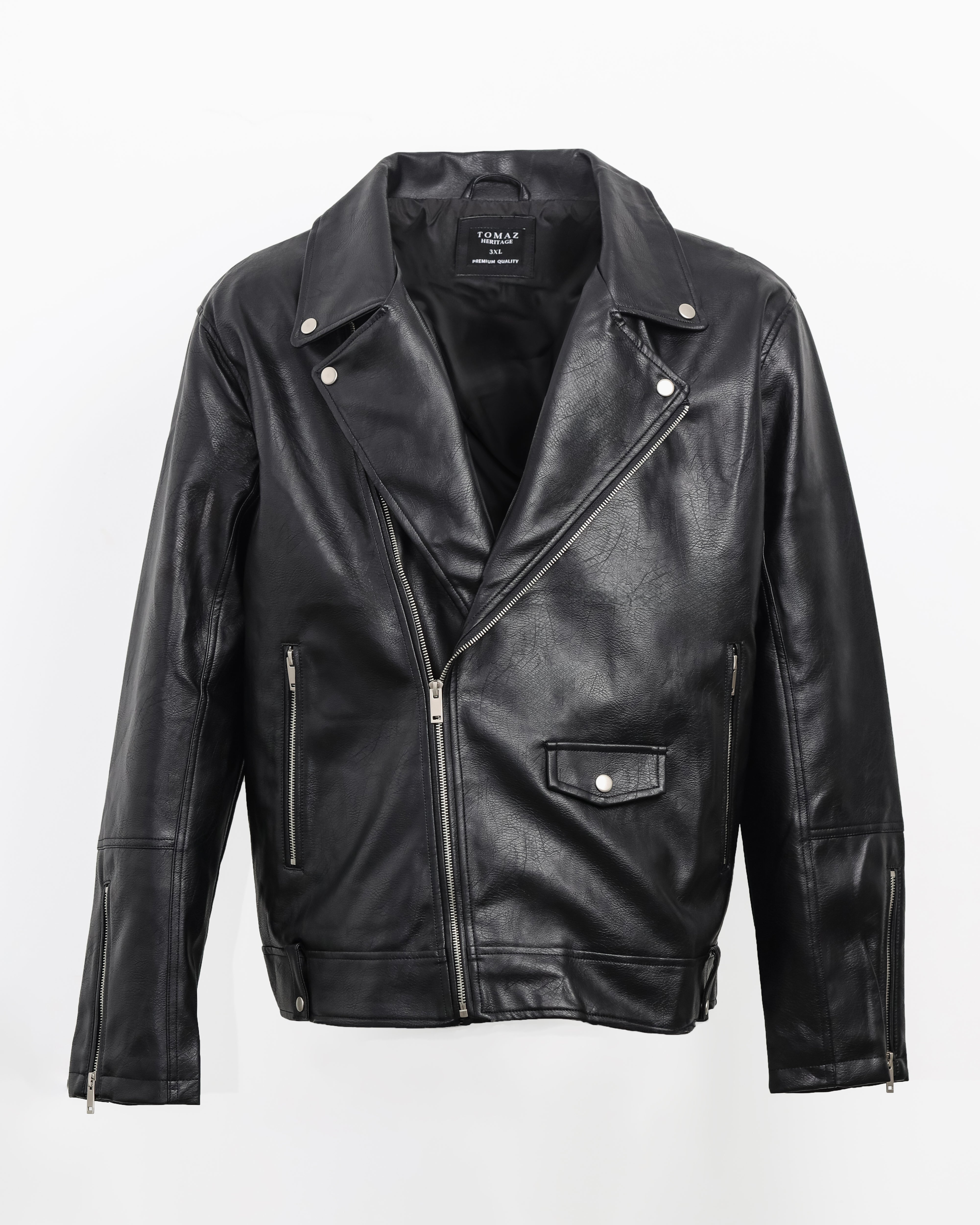 Jaket Kulit Lelaki Tomaz CC-13 (Hitam)