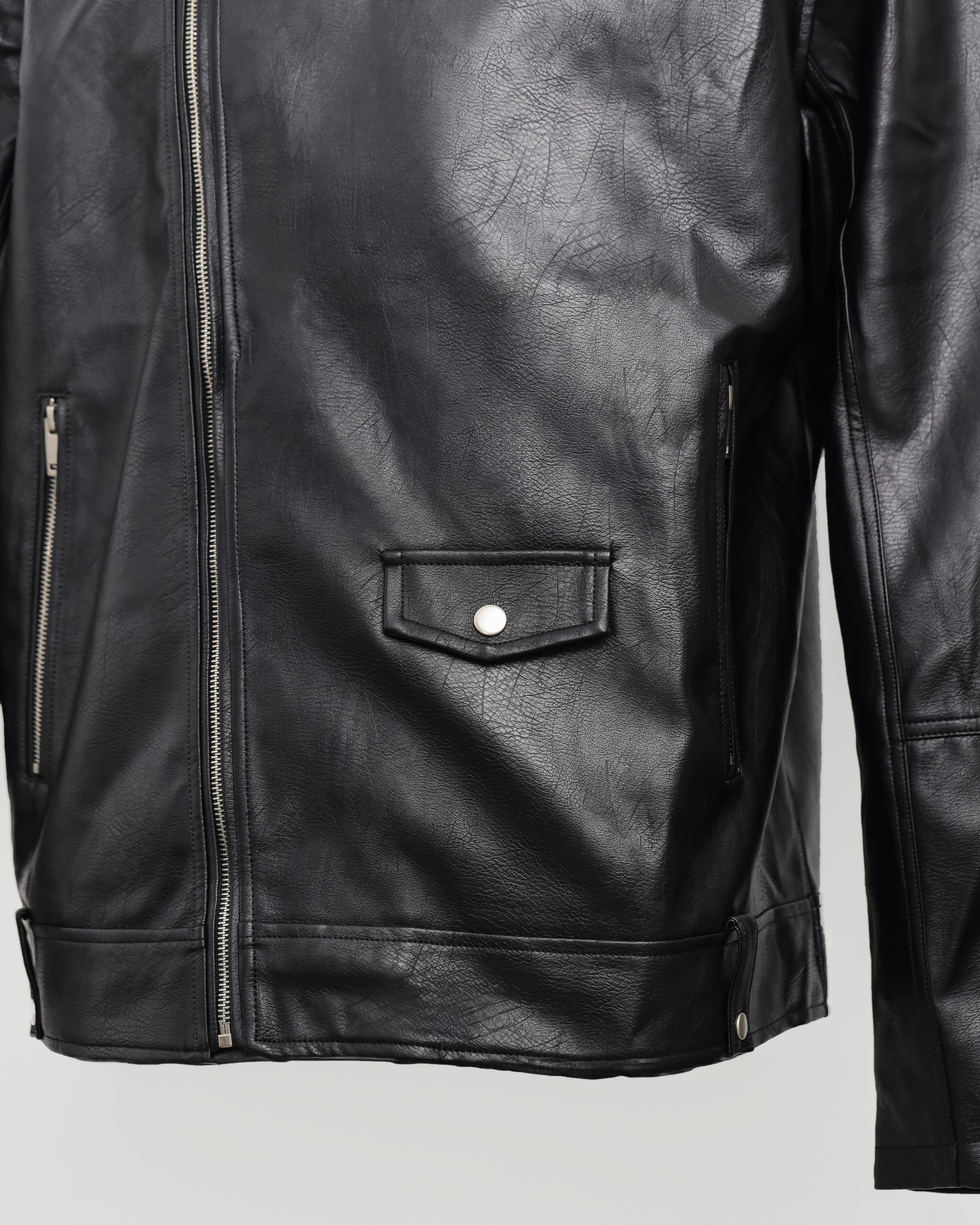 Jaket Kulit Lelaki Tomaz CC-13 (Hitam)