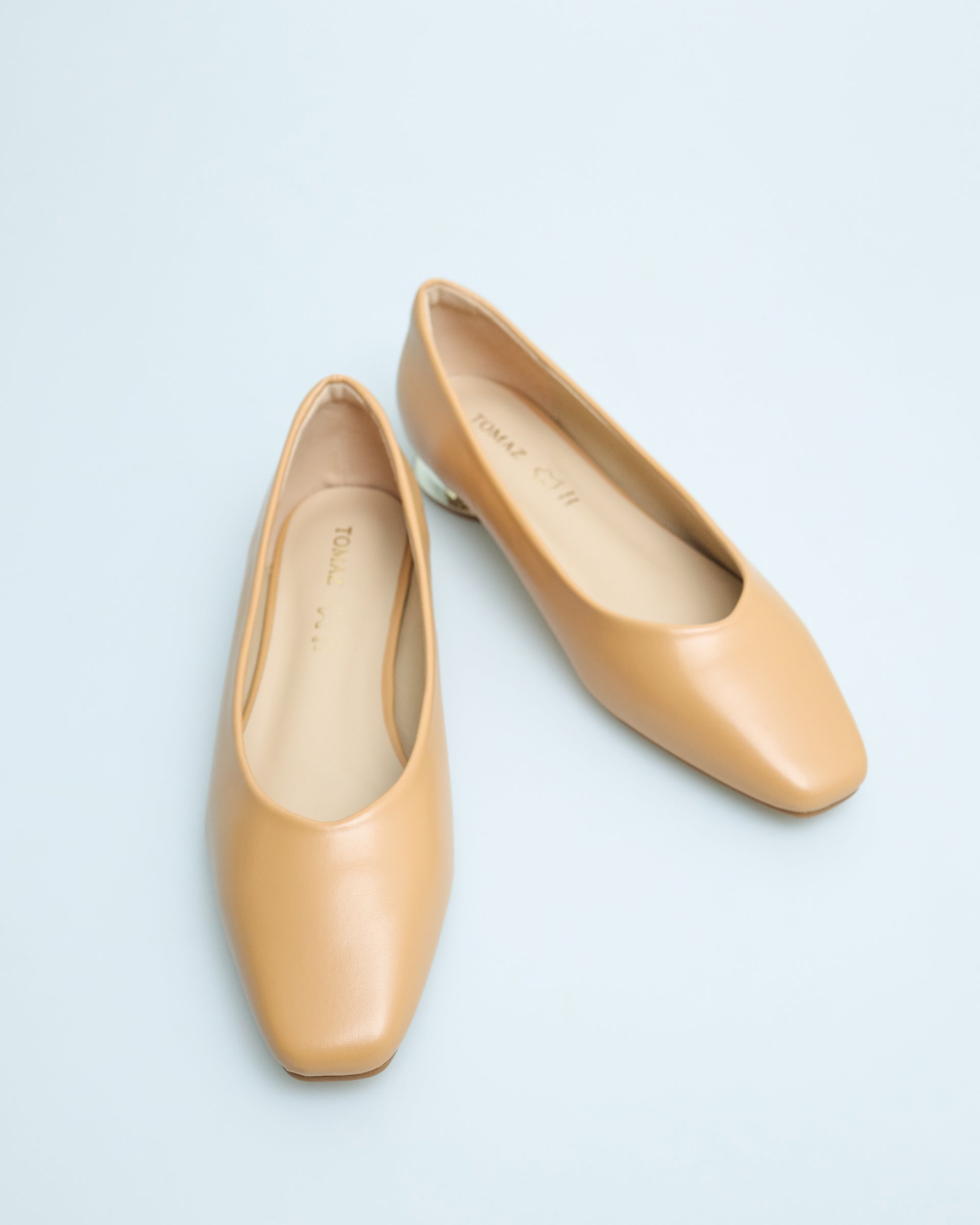 Tomaz YX86 Ladies Pointed Low Heels (Camel)