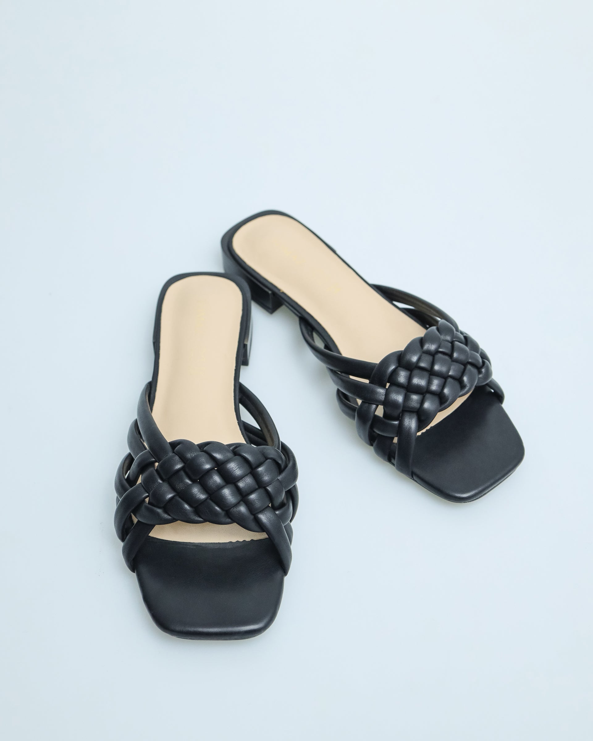 Tomaz YX55 Ladies Braided Strap Sandals (Black)
