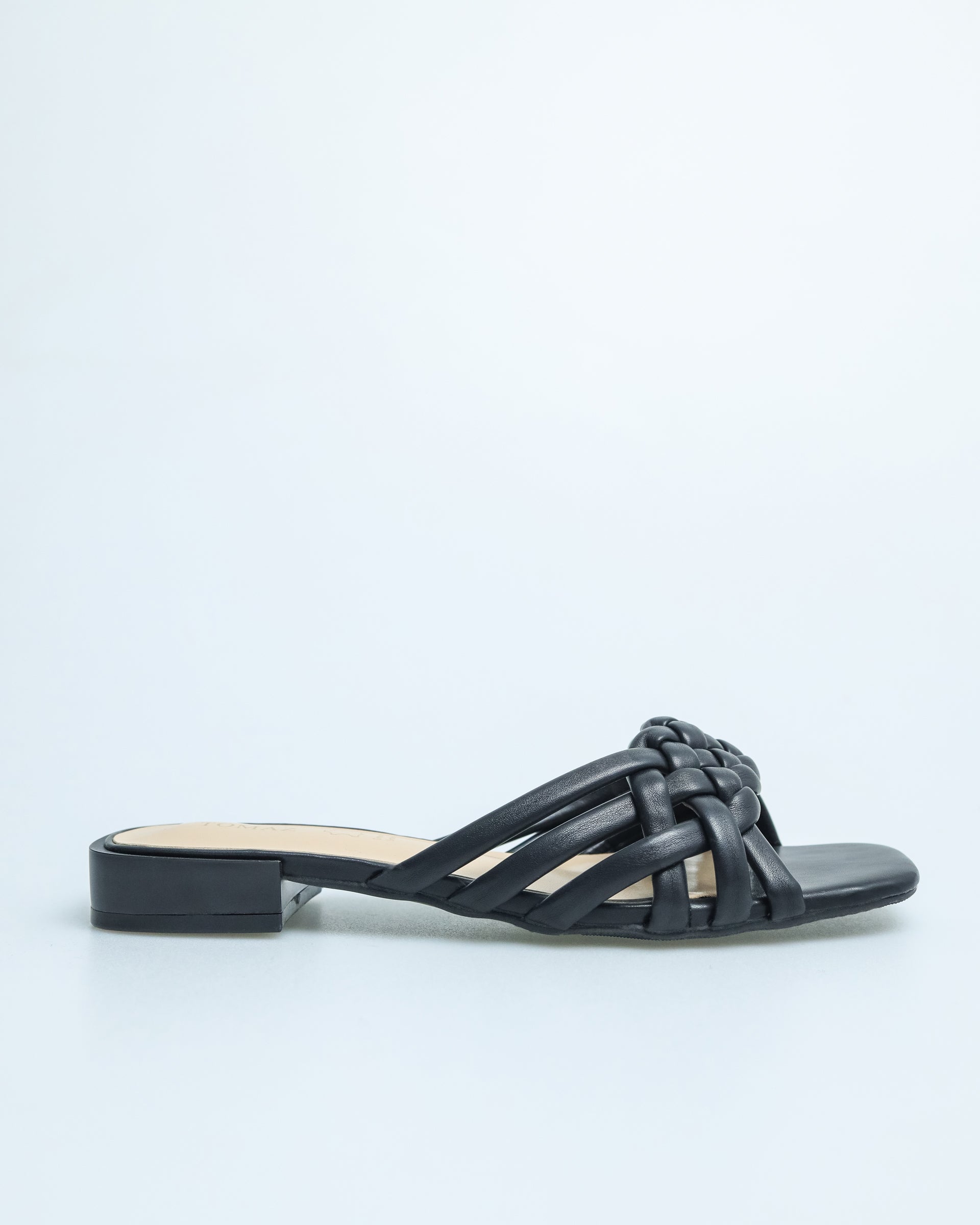 Sandal Bertali Jalinan Wanita Tomaz YX55 (Hitam)