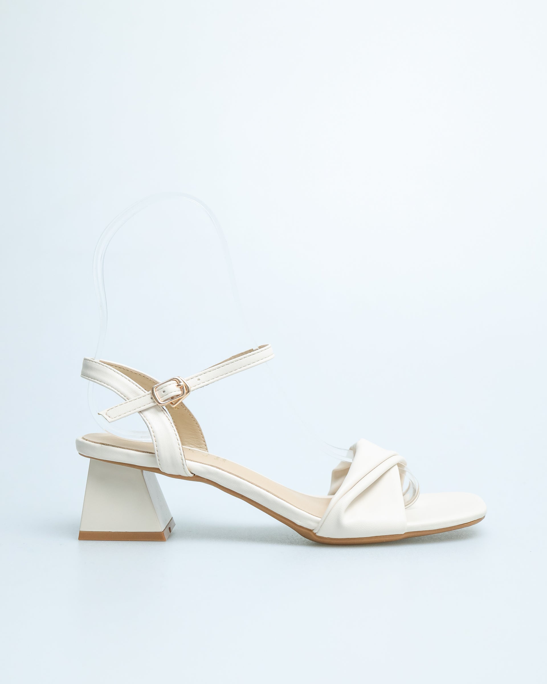 Tomaz YX109 Ladies Knotted Strap Slingback Heels (Cream)