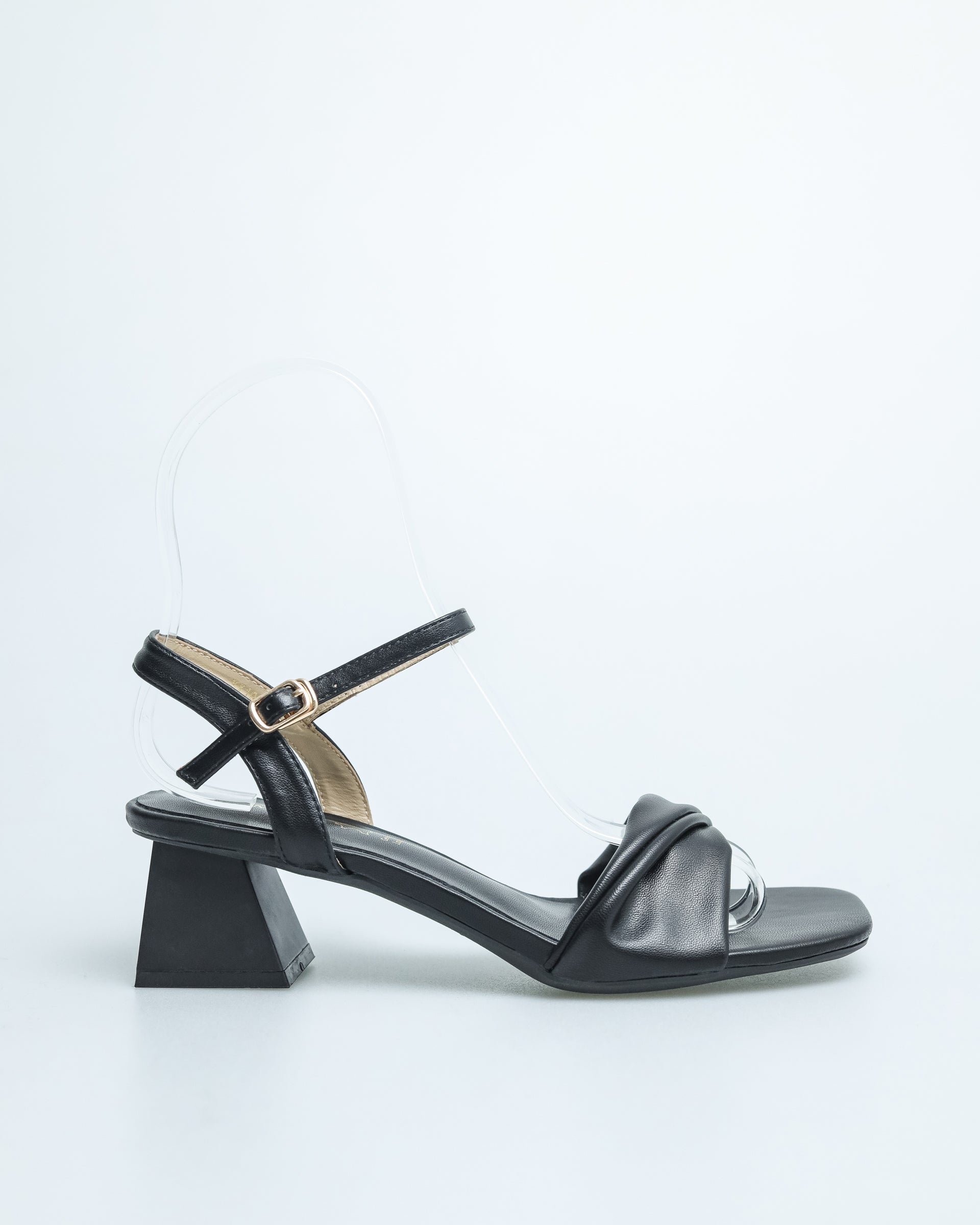Tomaz YX109 Ladies Knotted Strap Slingback Heels (Black)