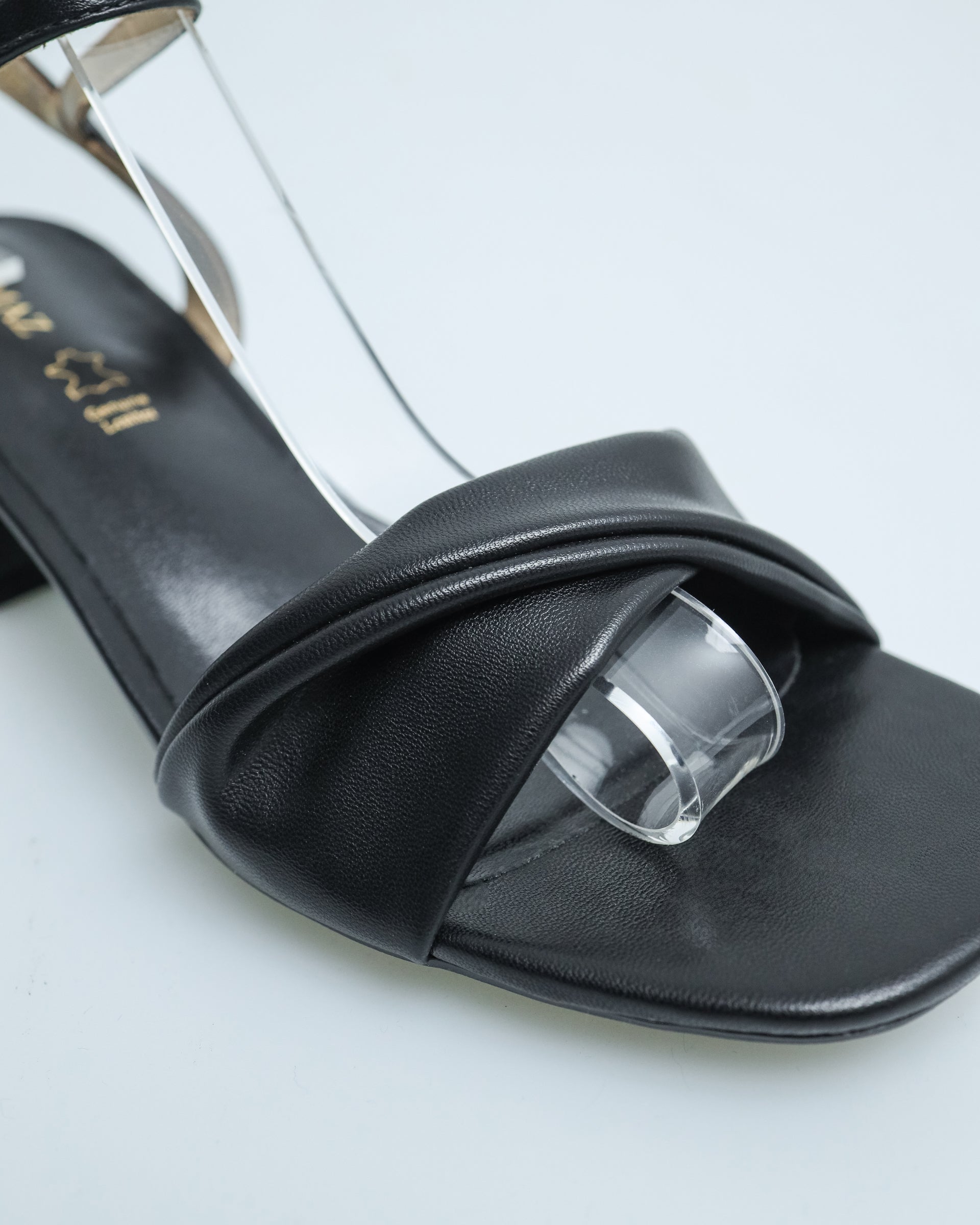 Tomaz YX109 Ladies Knotted Strap Slingback Heels (Black)